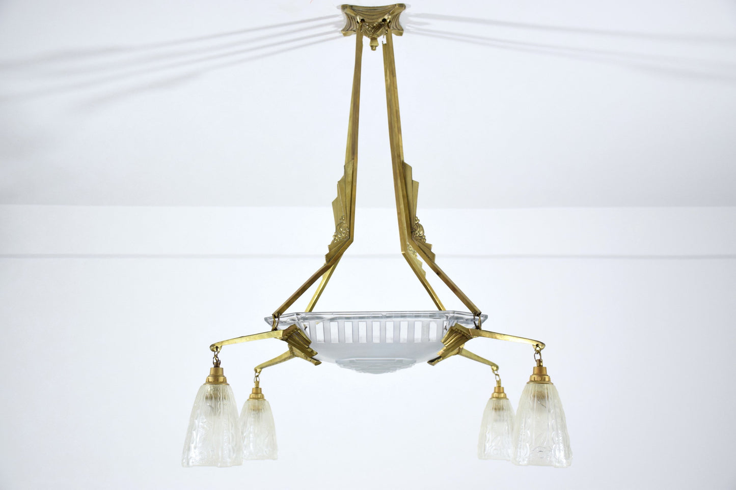 Art Deco Chandelier by Muller Freres, France, 1930's - Spirit Gallery