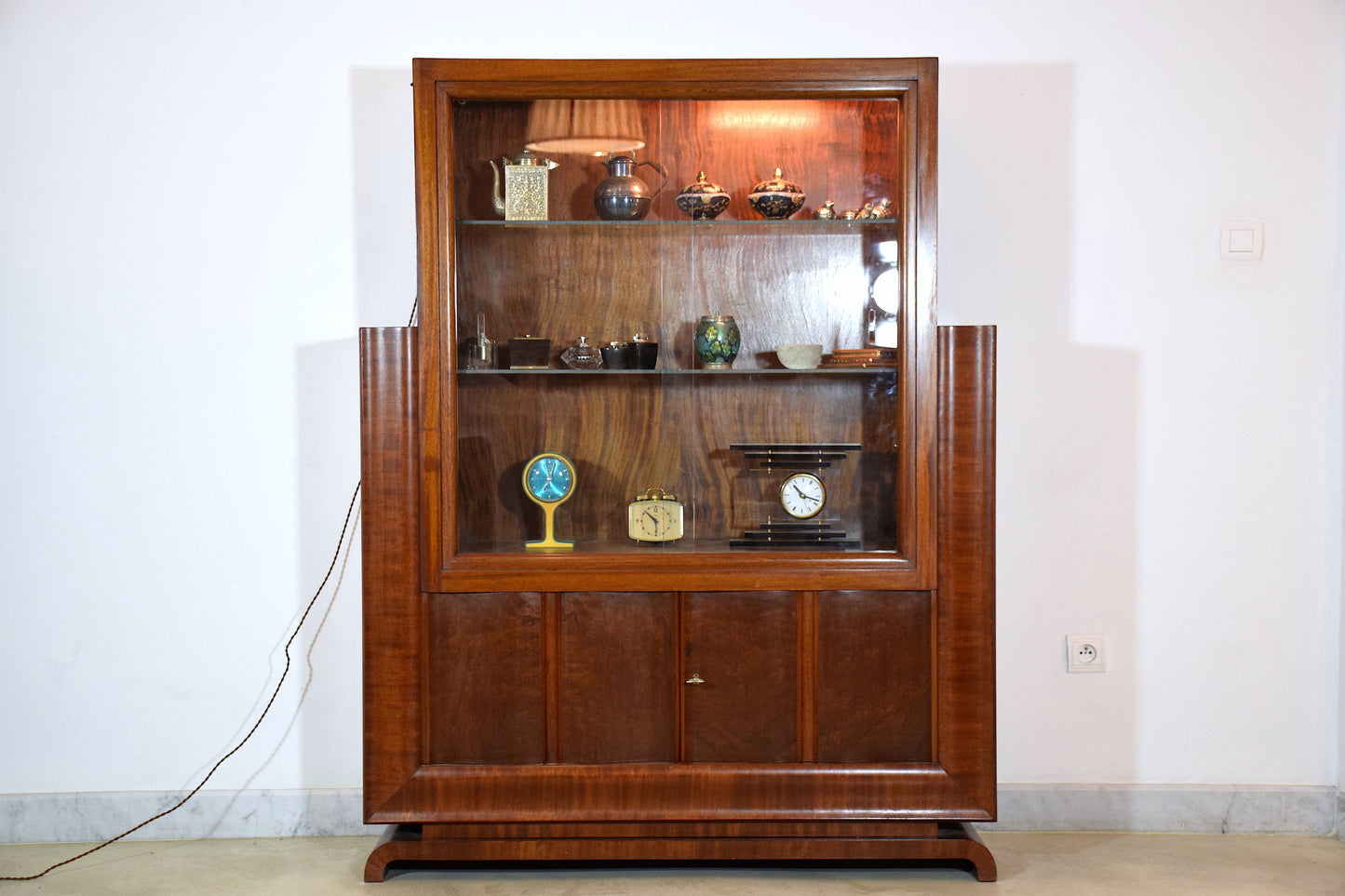 Art Deco Light-Up Display Cabinet, France, 1930's - Spirit Gallery