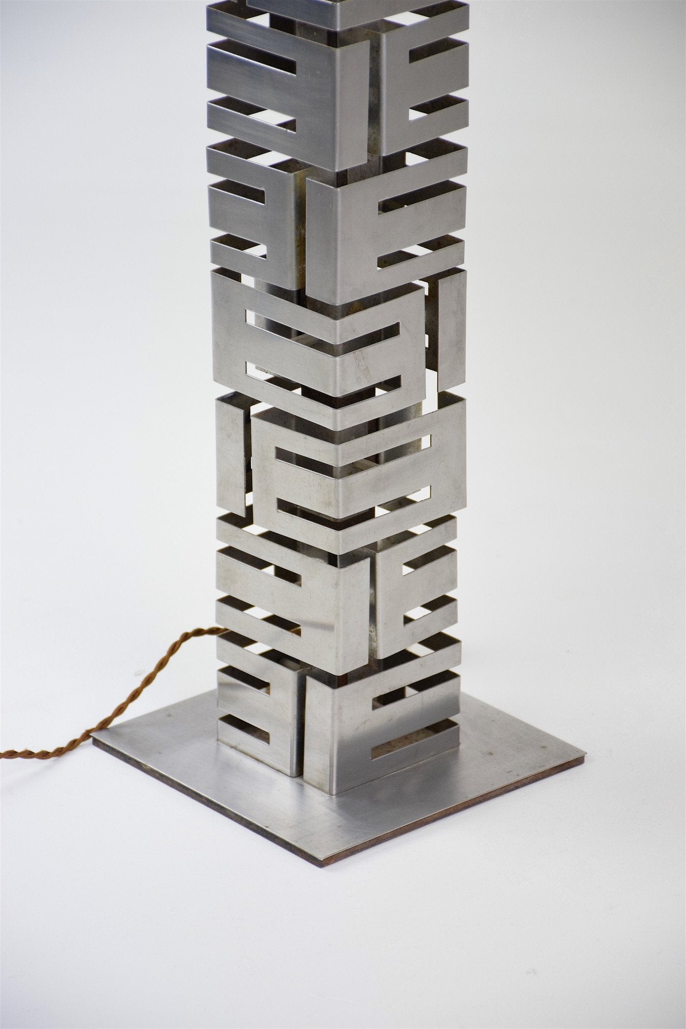 Building Metal Floor Lamp by Curtis Jere, USA, 1970's - Spirit Gallery