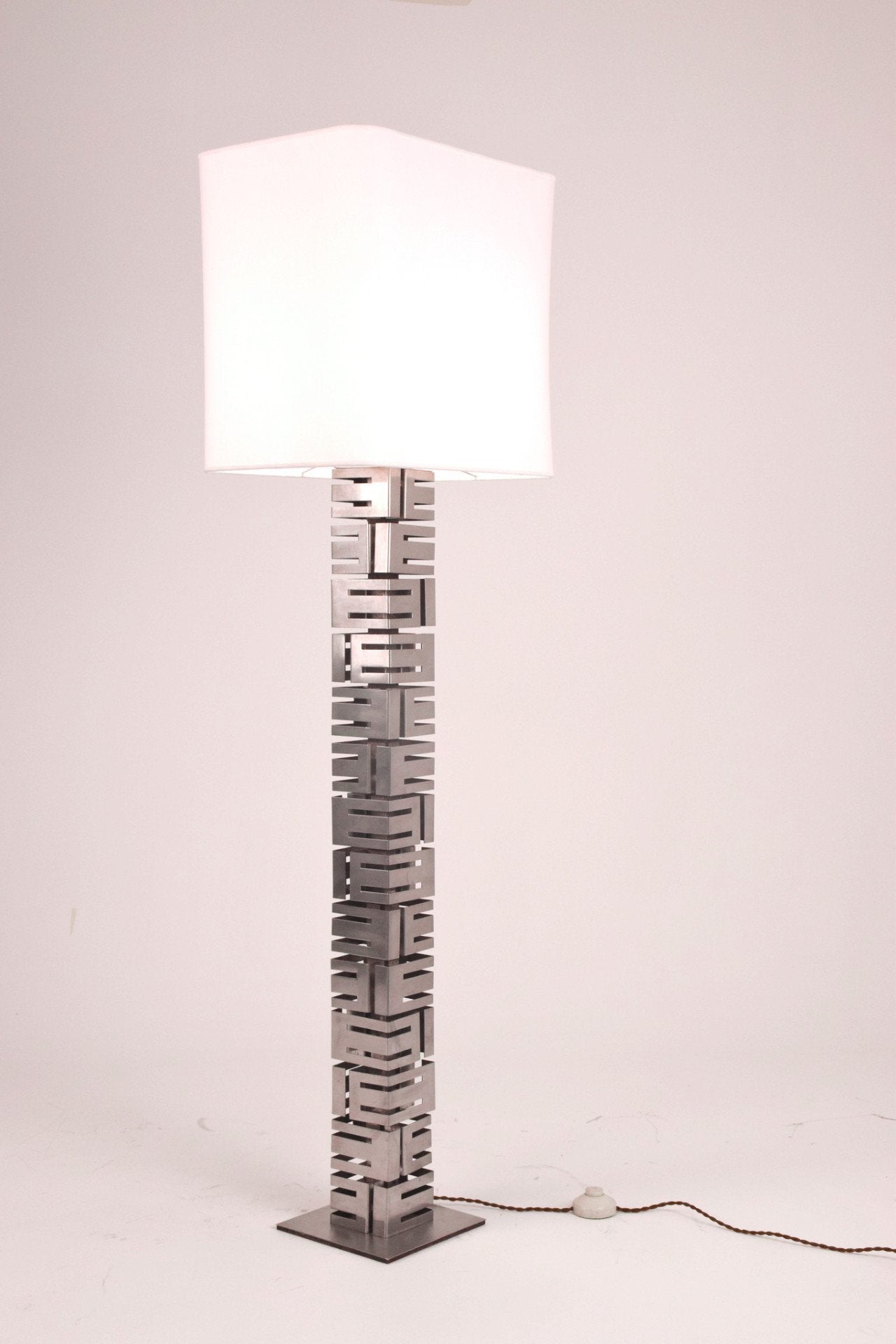 Building Metal Floor Lamp by Curtis Jere, USA, 1970's - Spirit Gallery