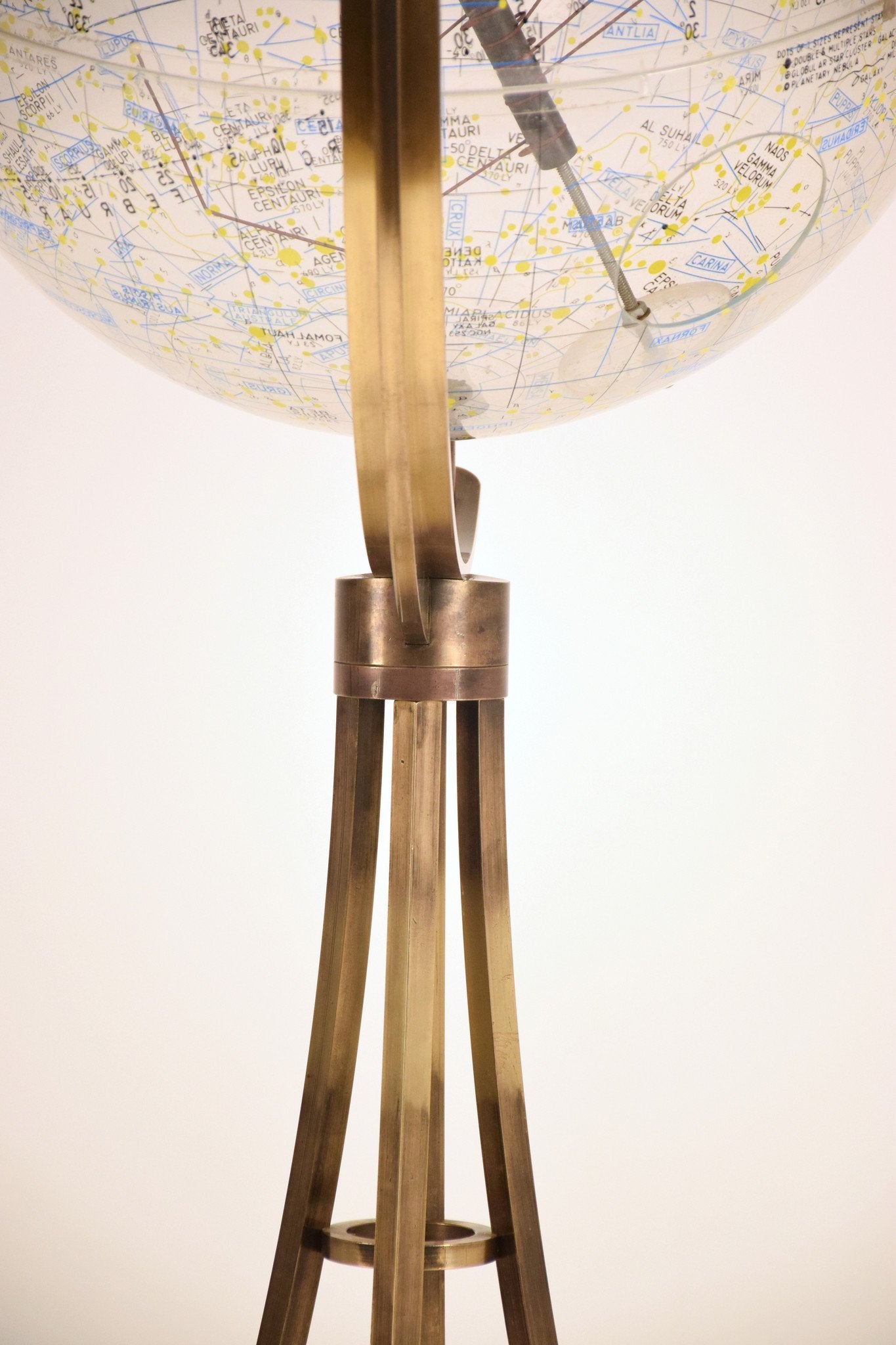 Celestial Globe on Brass Tripod by Robert Farquhar, United States, 1970's - Spirit Gallery