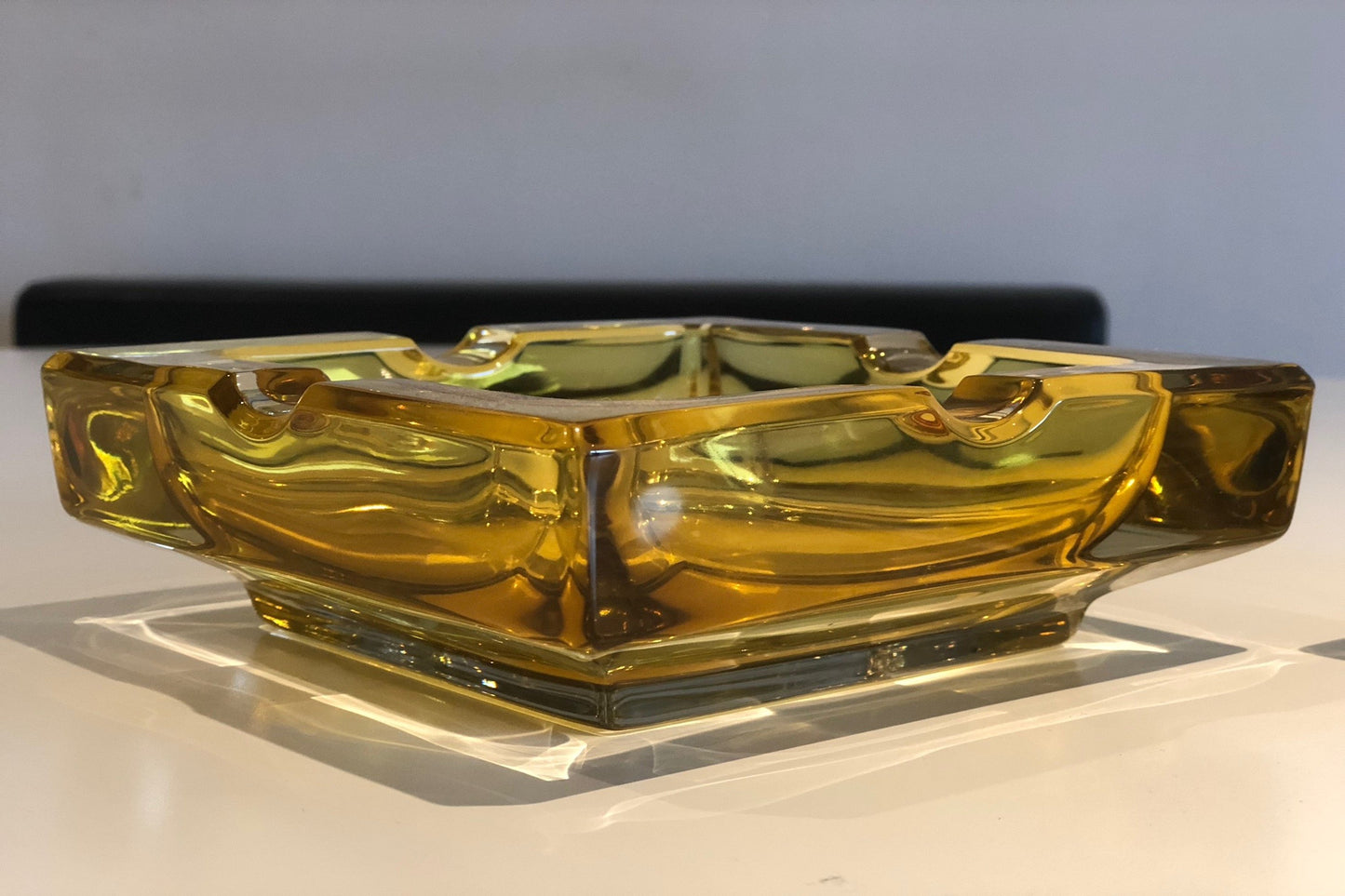 French 20th Century Vintage Glass Ashtrays, Set of Two, 1950s - Spirit Gallery