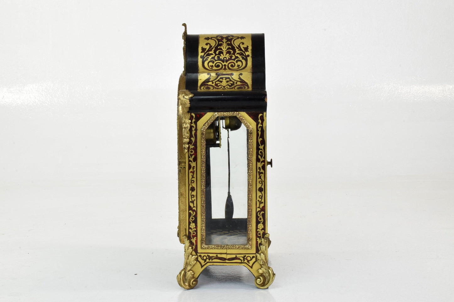 French Antique Boulle Mantel Clock - Spirit Gallery