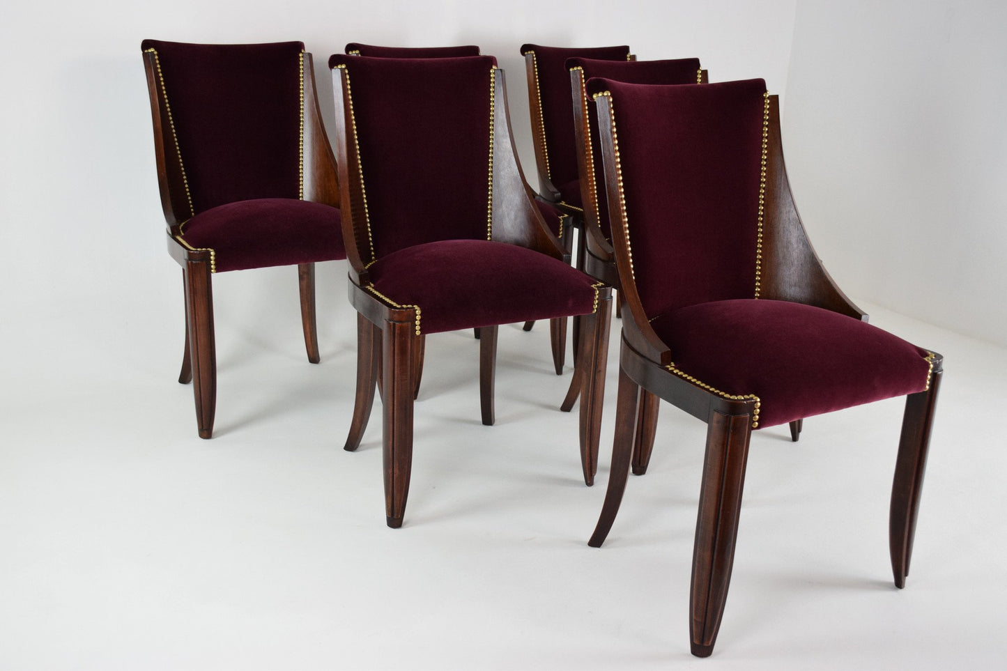 French Art Deco Dining Chairs, 1930's, Set Of 6 - Spirit Gallery