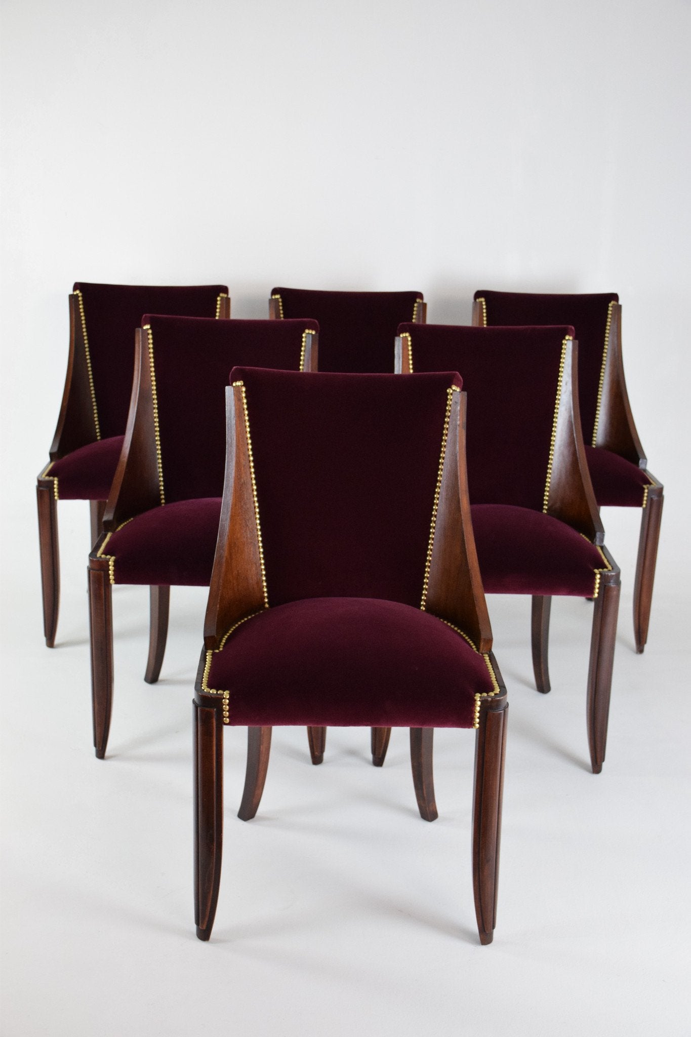 French Art Deco Dining Chairs, 1930's, Set Of 6 - Spirit Gallery