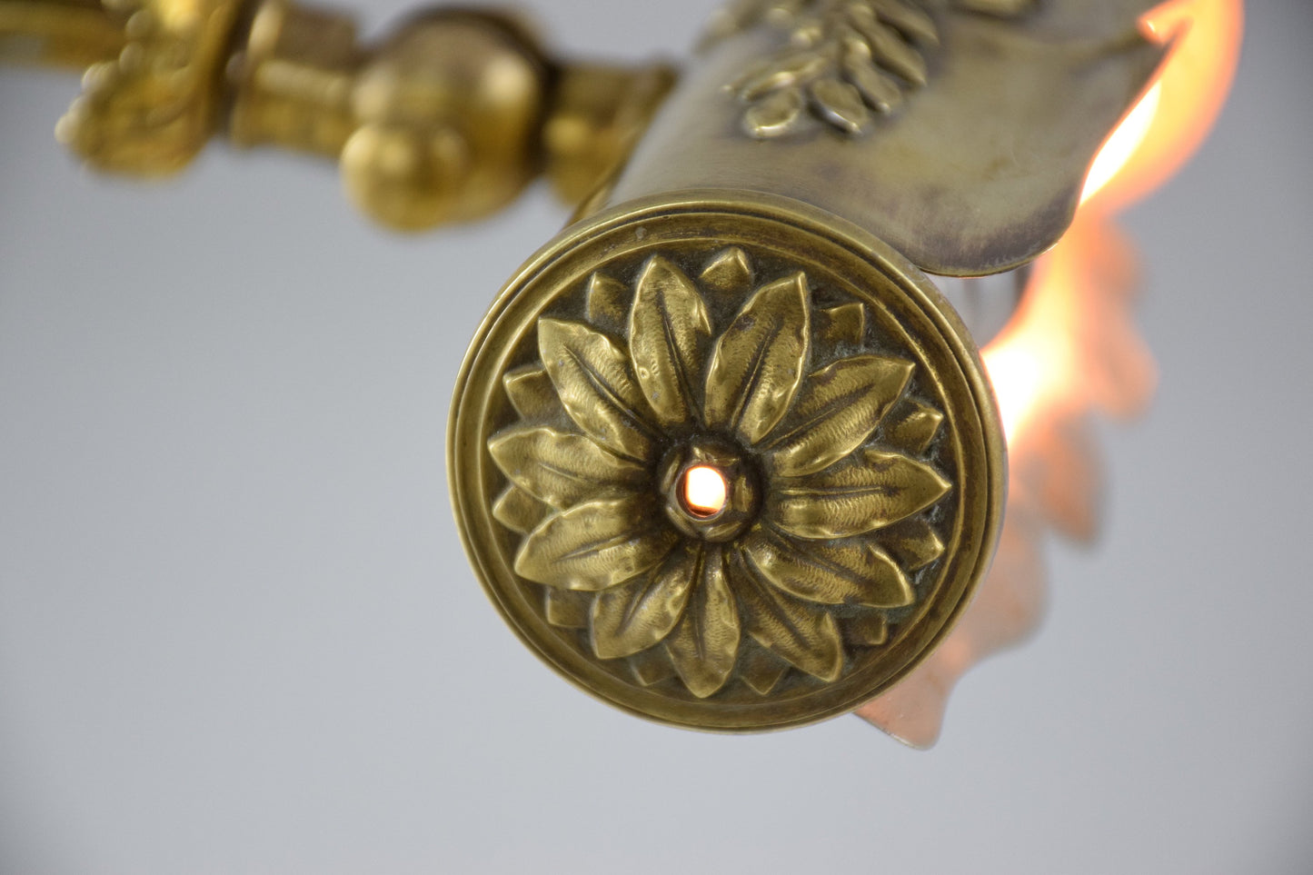 French Art Nouveau Brass Piano Lamp - Spirit Gallery