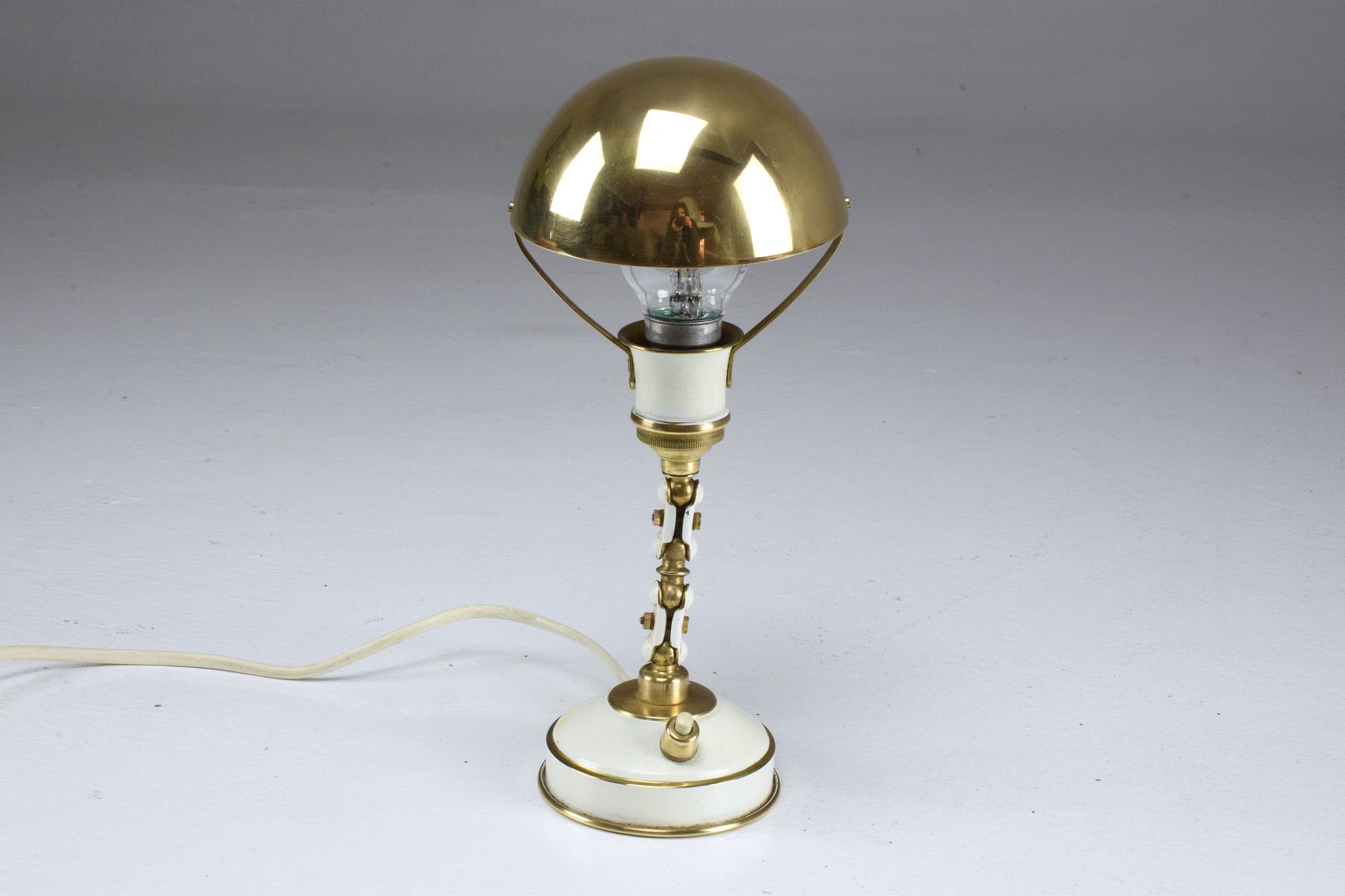 French Articulating Vintage Brass Table Desk Lamp, 1950's - Spirit Gallery