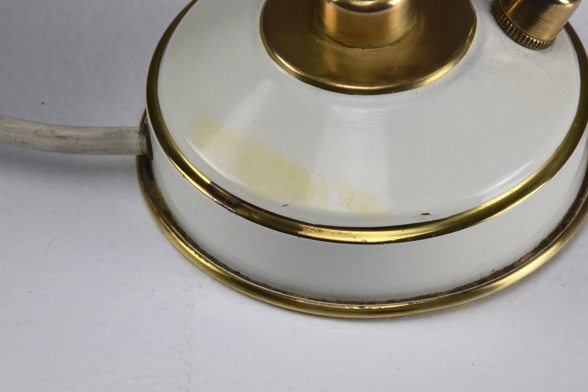 French Articulating Vintage Brass Table Desk Lamp, 1950's - Spirit Gallery