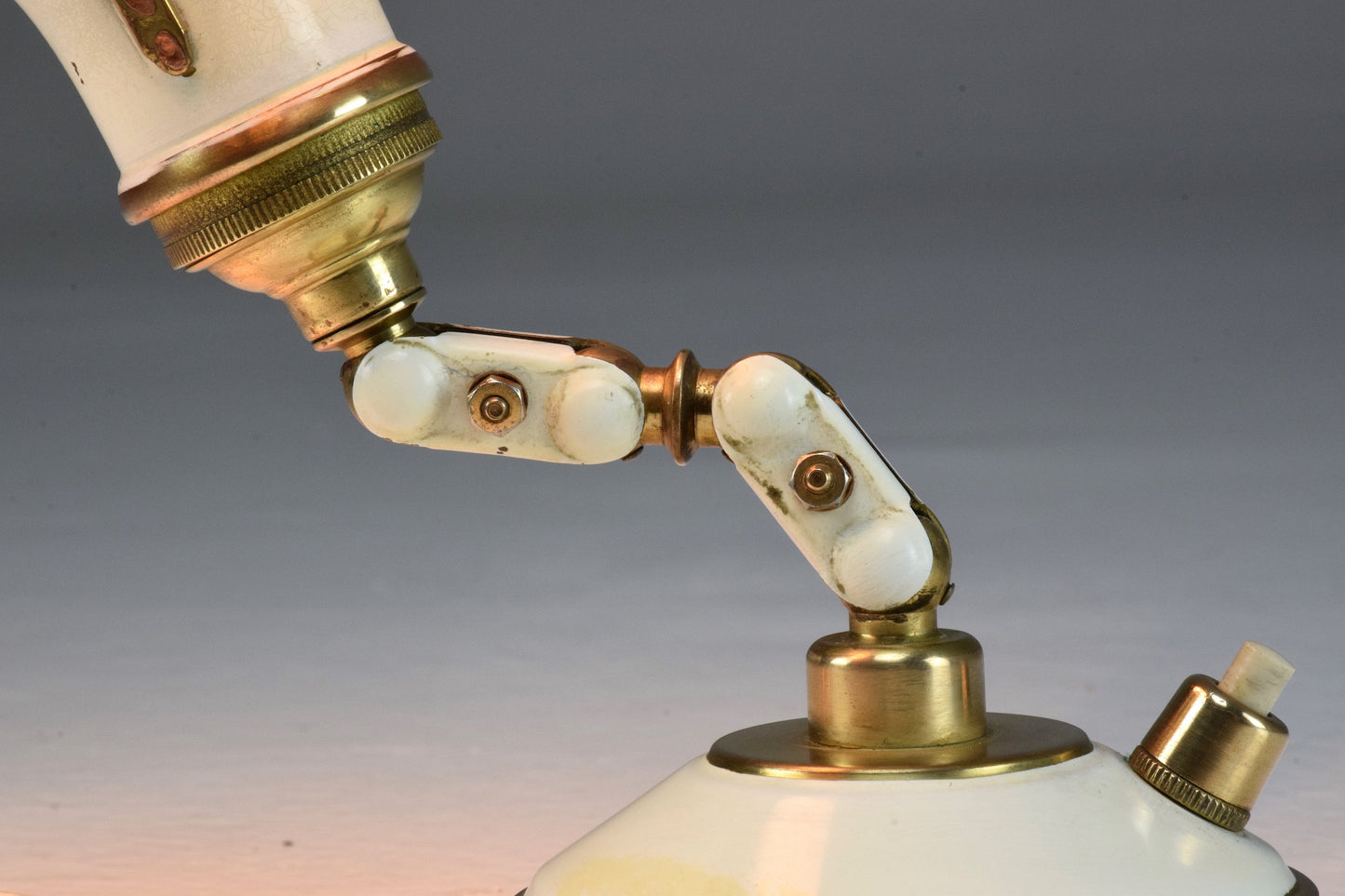 French Articulating Vintage Brass Table Desk Lamp, 1950's - Spirit Gallery