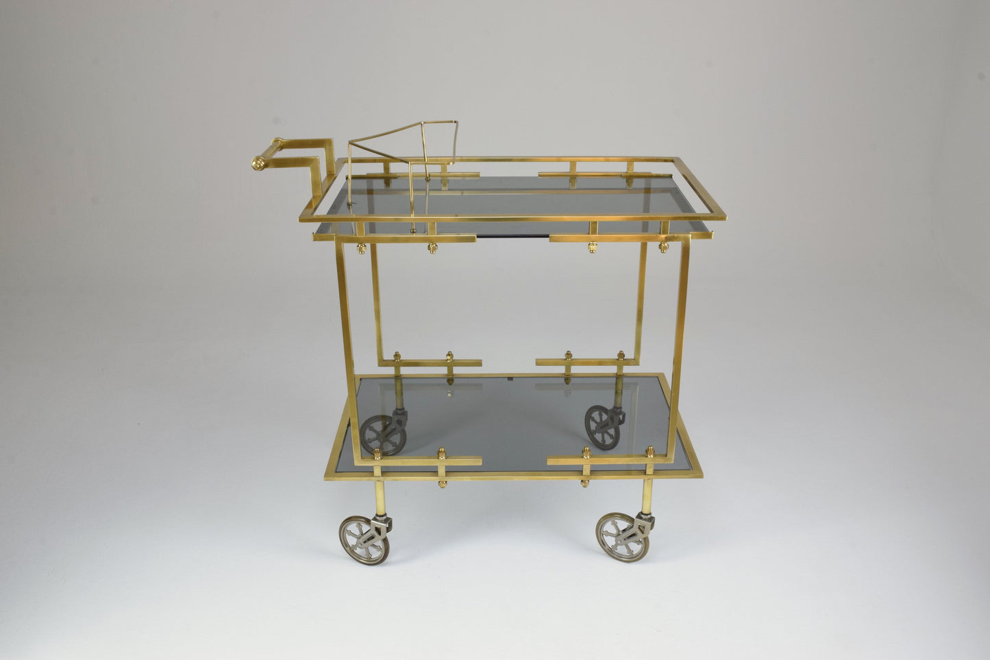 French Brass Bar or Serving Cart Trolley, 1970's - Spirit Gallery
