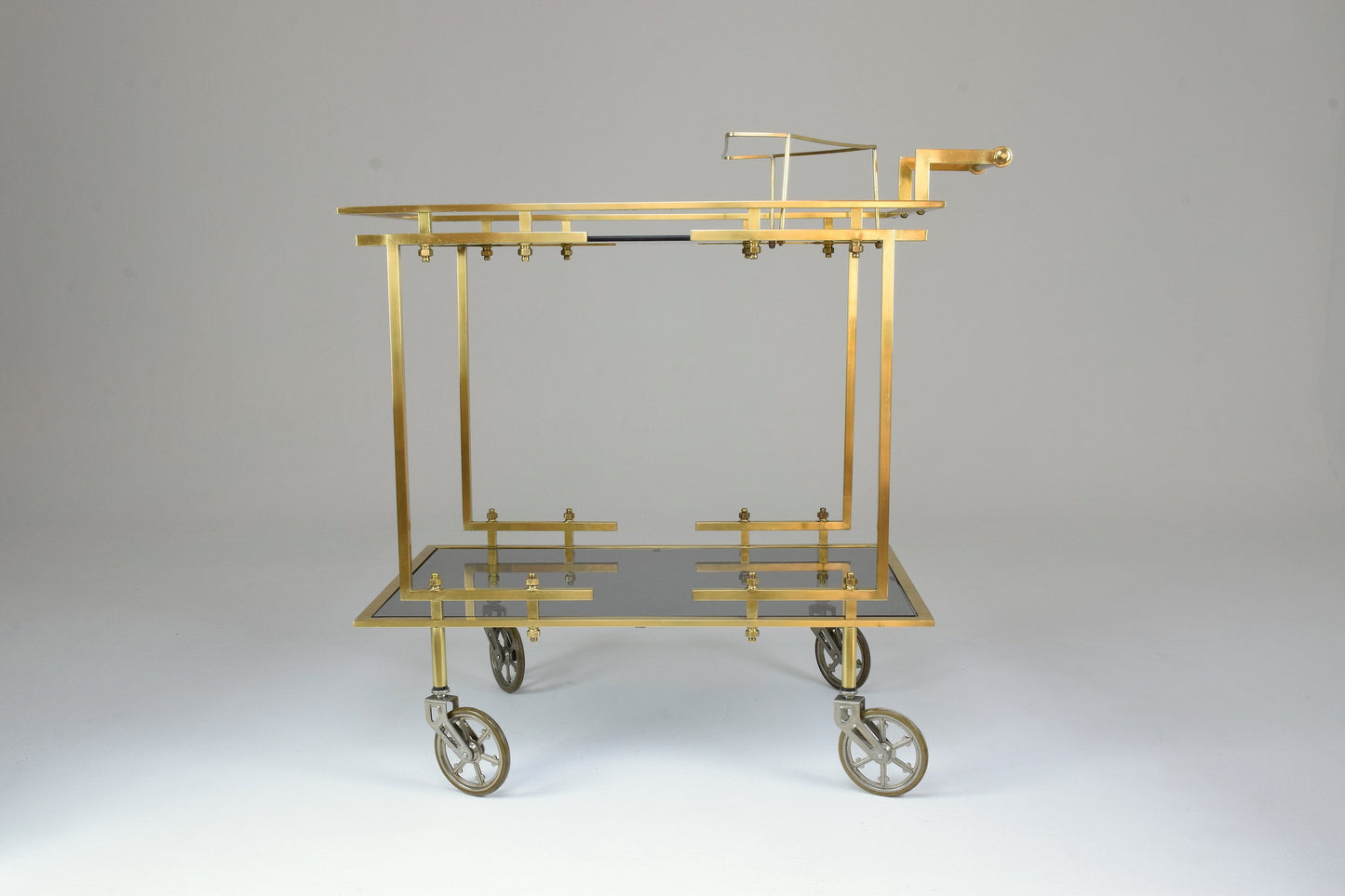 French Brass Bar or Serving Cart Trolley, 1970's - Spirit Gallery