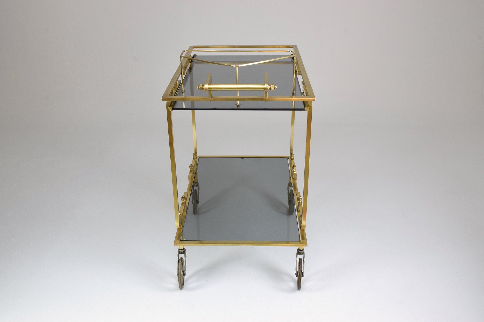 French Brass Bar or Serving Cart Trolley, 1970's - Spirit Gallery