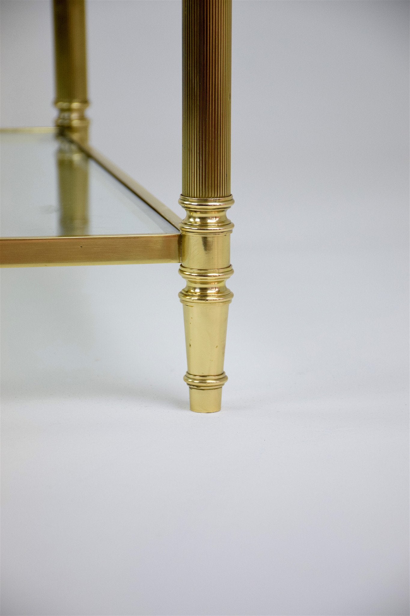 French Brass Two Tier Coffee Table, 1970's - Spirit Gallery