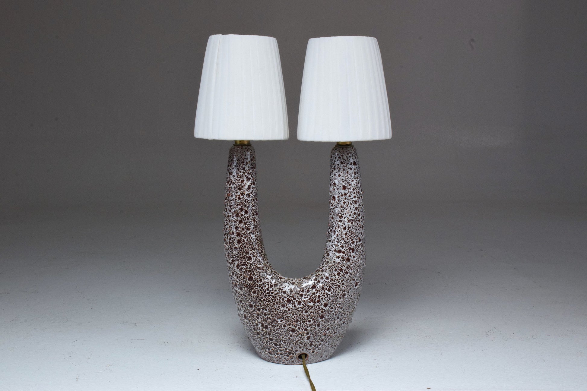 French Mid-Century Ceramic Table Lamp by Vallauris le Vaucour, 1950's - Spirit Gallery