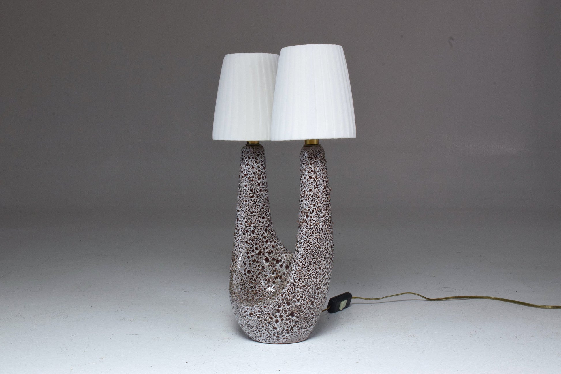 French Mid-Century Ceramic Table Lamp by Vallauris le Vaucour, 1950's - Spirit Gallery