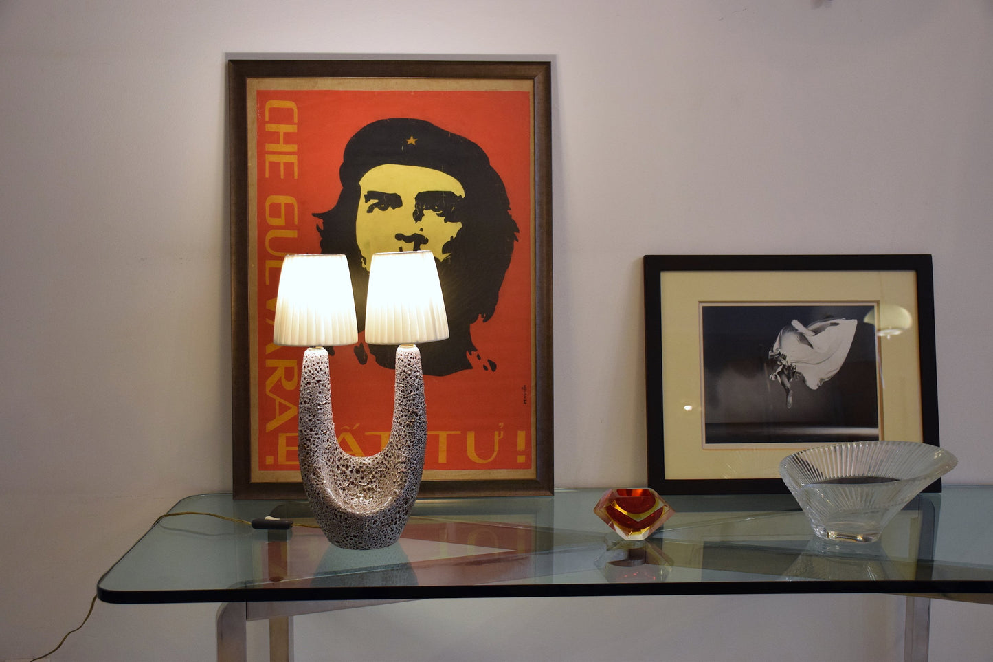 French Mid-Century Ceramic Table Lamp by Vallauris le Vaucour, 1950's - Spirit Gallery
