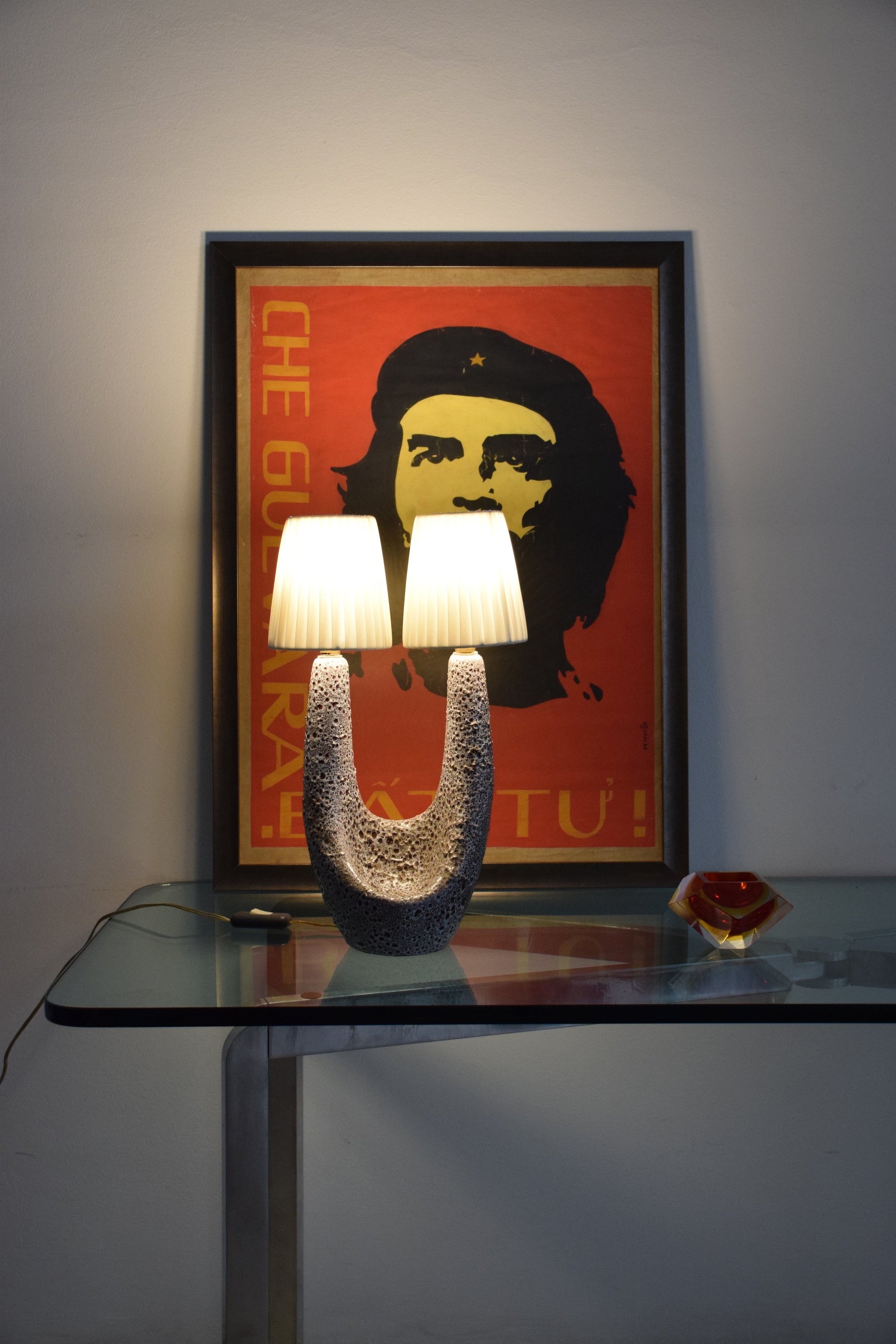French Mid-Century Ceramic Table Lamp by Vallauris le Vaucour, 1950's - Spirit Gallery