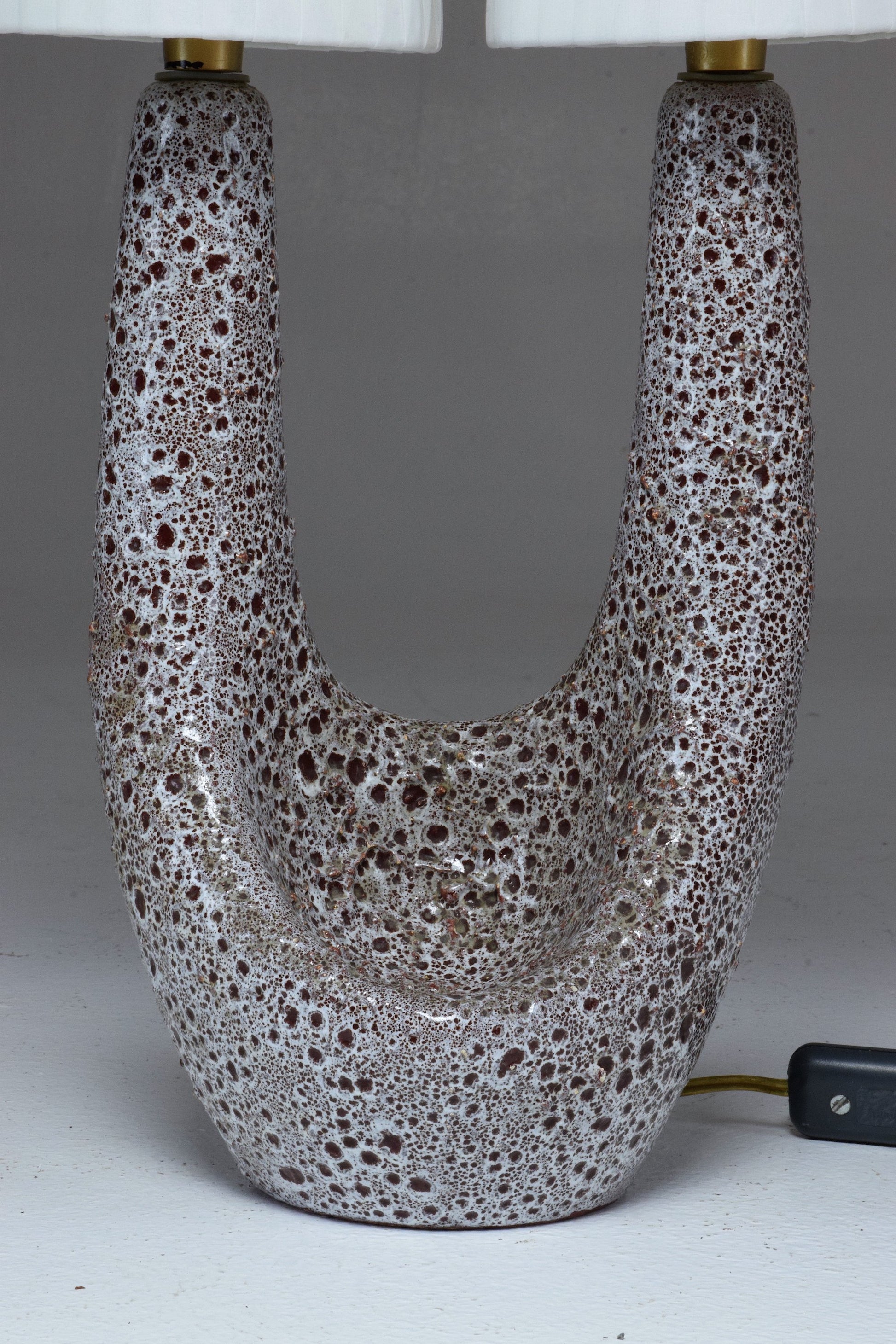 French Mid-Century Ceramic Table Lamp by Vallauris le Vaucour, 1950's - Spirit Gallery