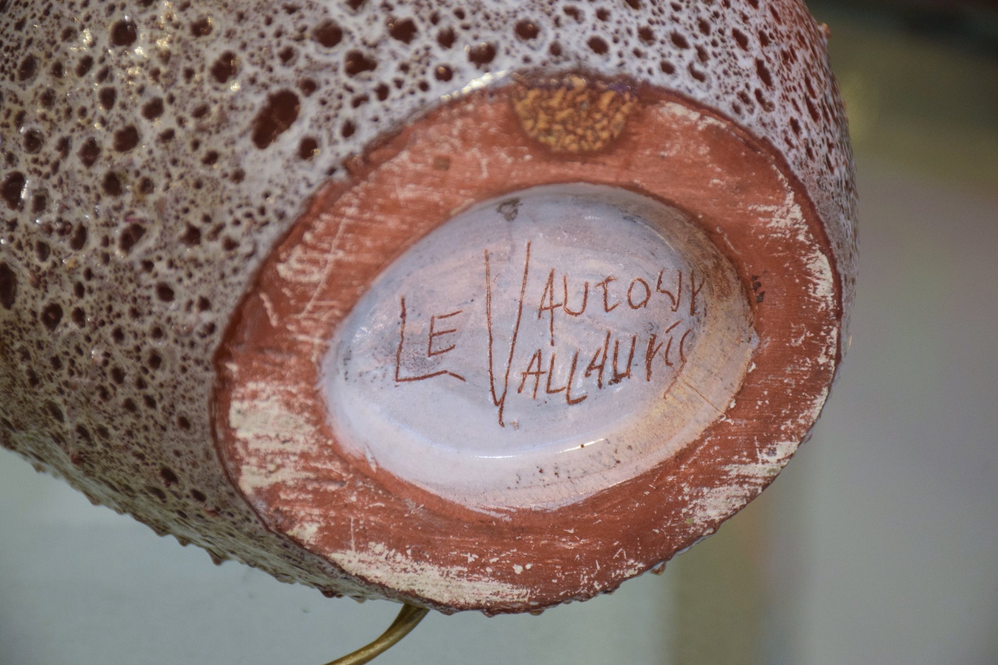 French Mid-Century Ceramic Table Lamp by Vallauris le Vaucour, 1950's - Spirit Gallery