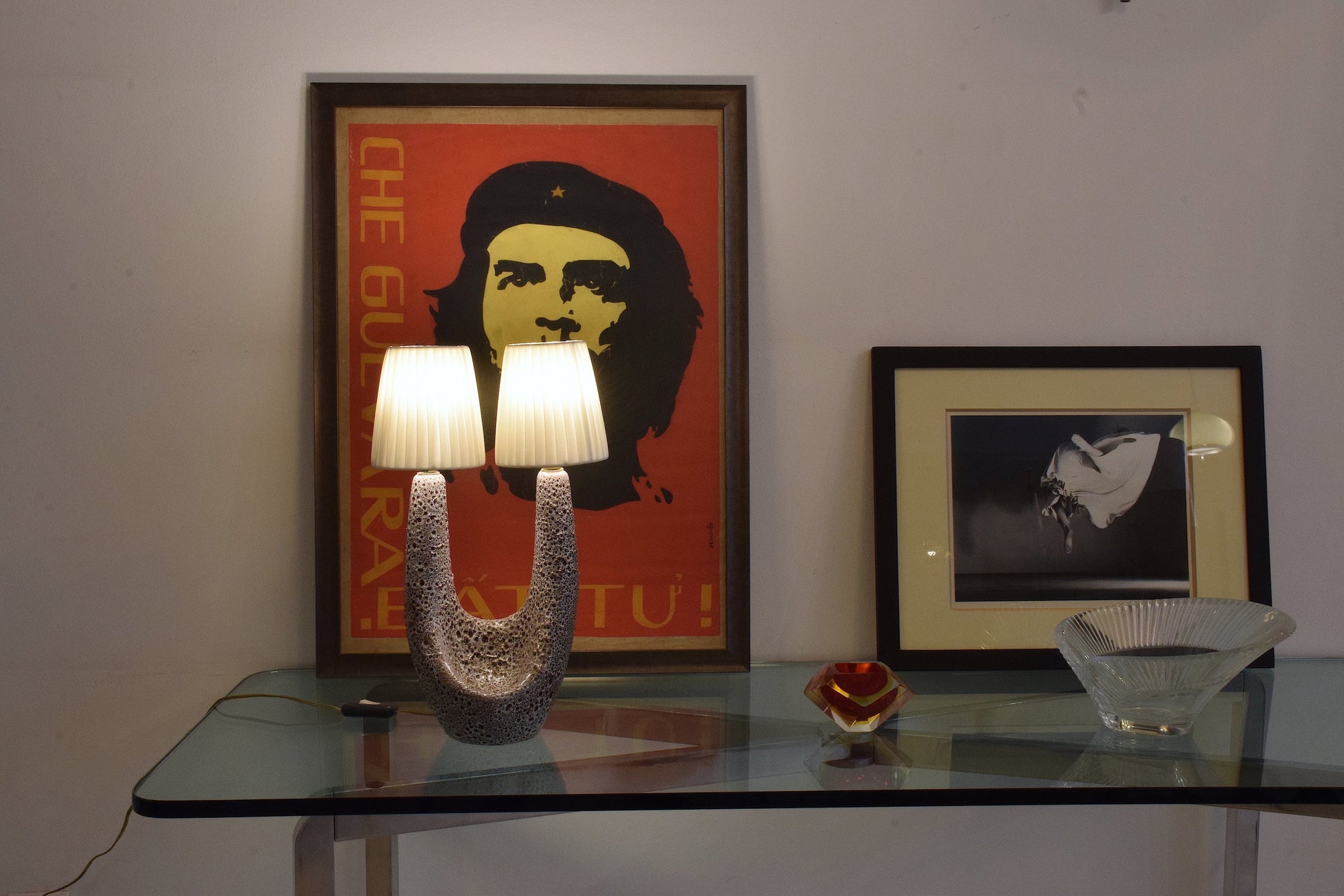 French Mid-Century Ceramic Table Lamp by Vallauris le Vaucour, 1950's - Spirit Gallery