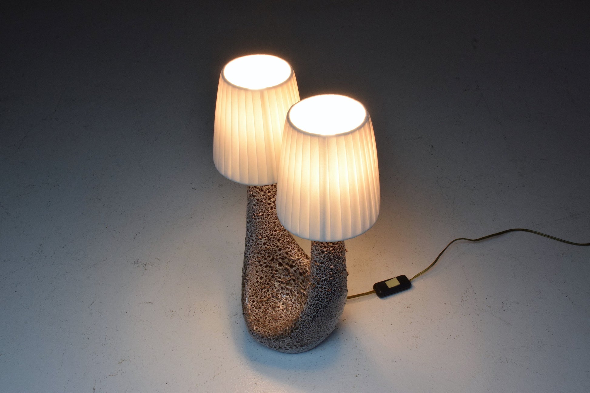 French Mid-Century Ceramic Table Lamp by Vallauris le Vaucour, 1950's - Spirit Gallery