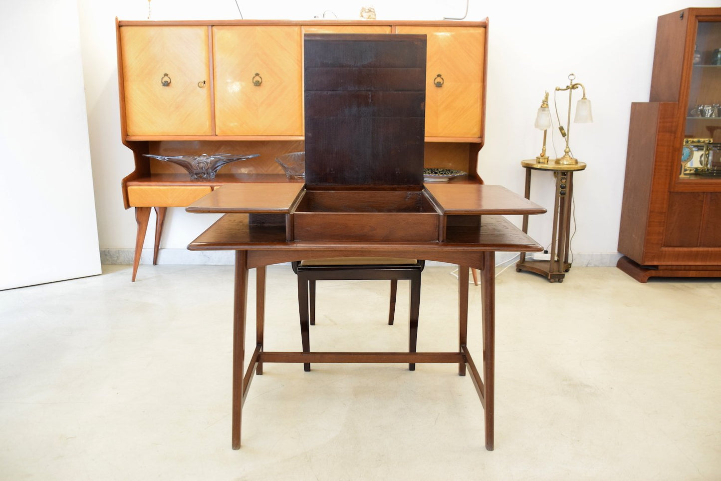French Mid-Century Flip Top Desk, 1950-1960 - Spirit Gallery