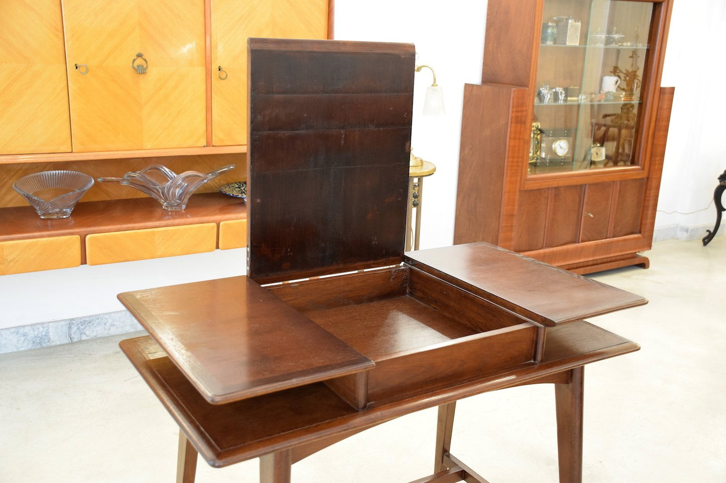 French Mid-Century Flip Top Desk, 1950-1960 - Spirit Gallery