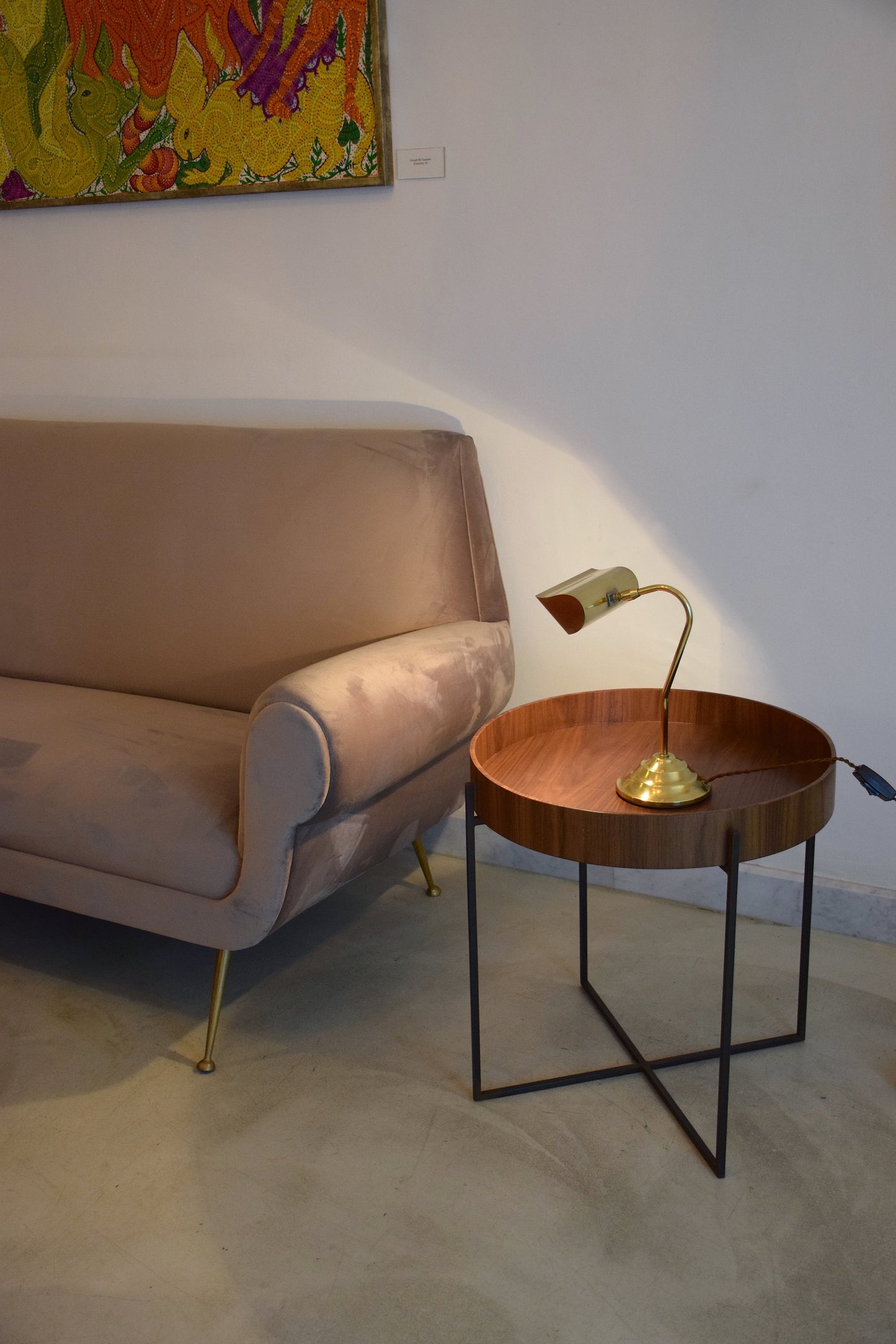 French Midcentury Brass Piano Lamp, 1950-1960 - Spirit Gallery