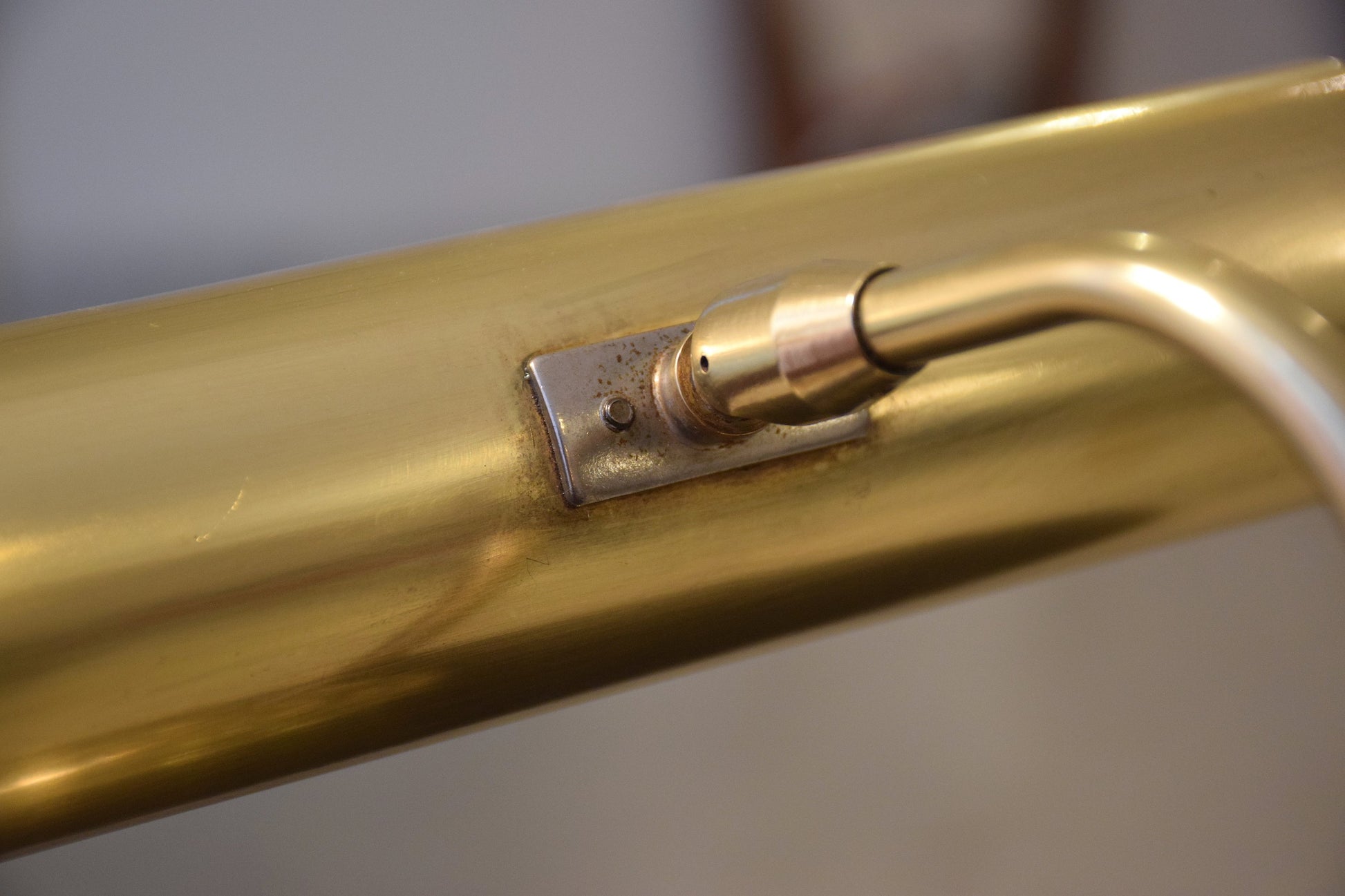 French Midcentury Brass Piano Lamp, 1950-1960 - Spirit Gallery