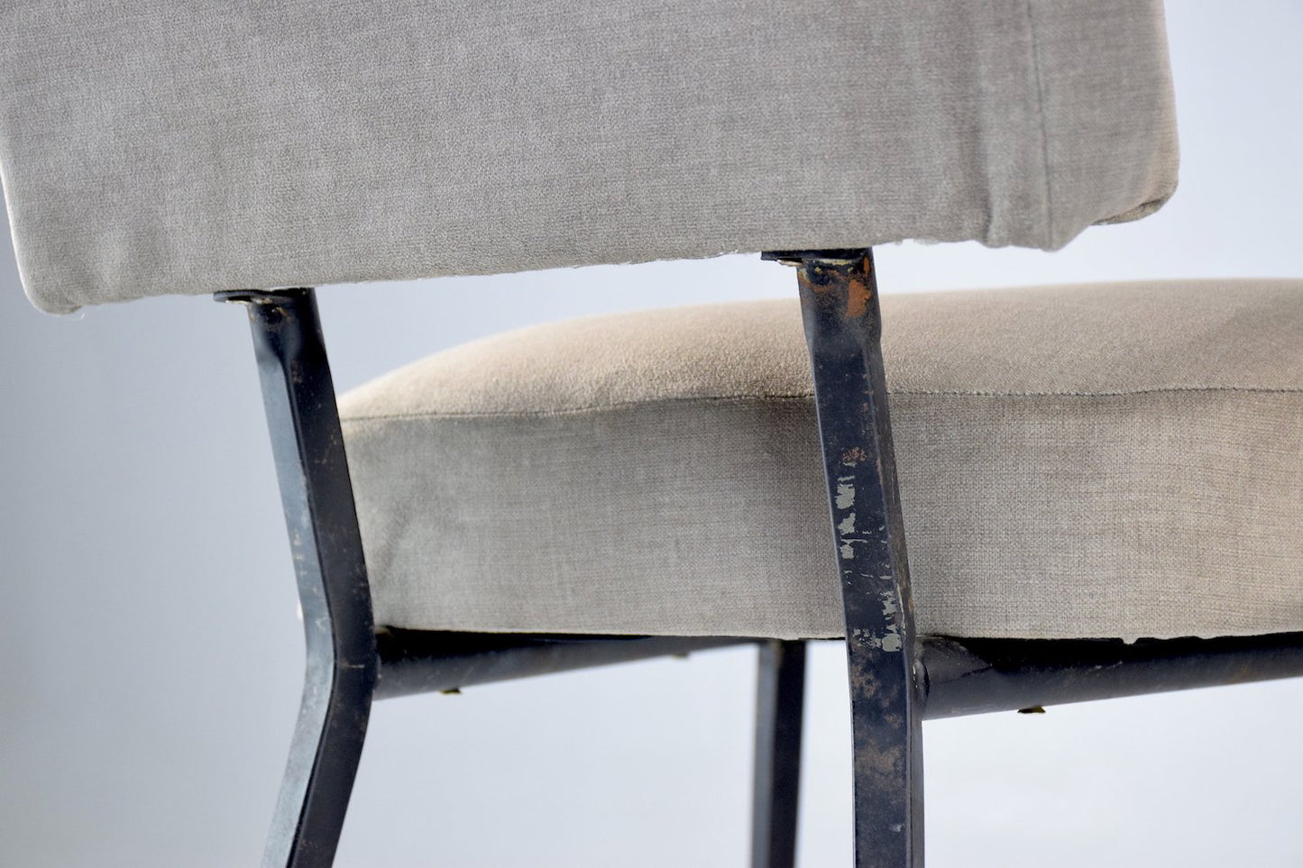 French Pair of steel Chairs, 1960's - Spirit Gallery