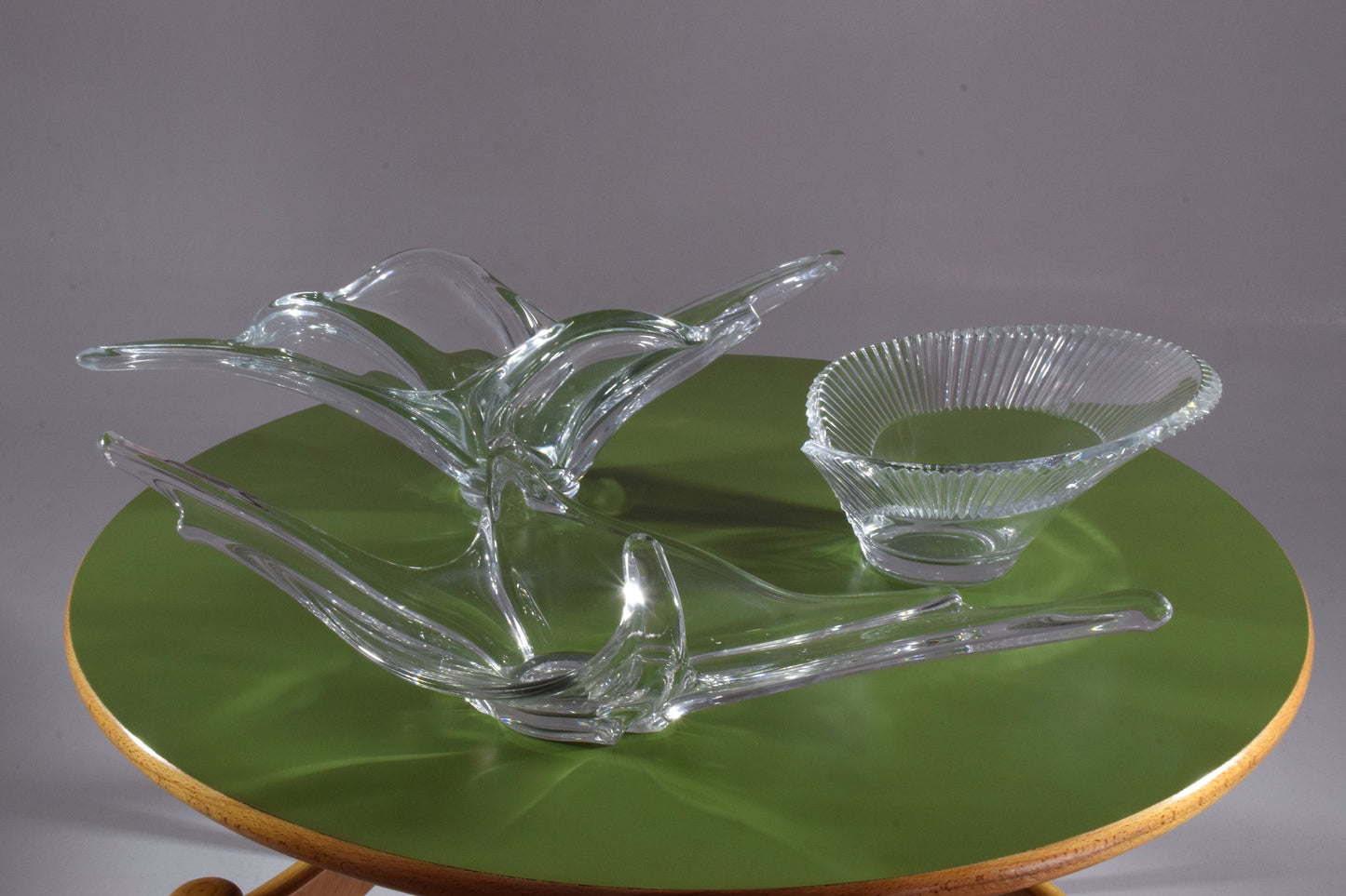 French Sculptural Vintage Crystal Centerpiece, 1960-1970's - Spirit Gallery