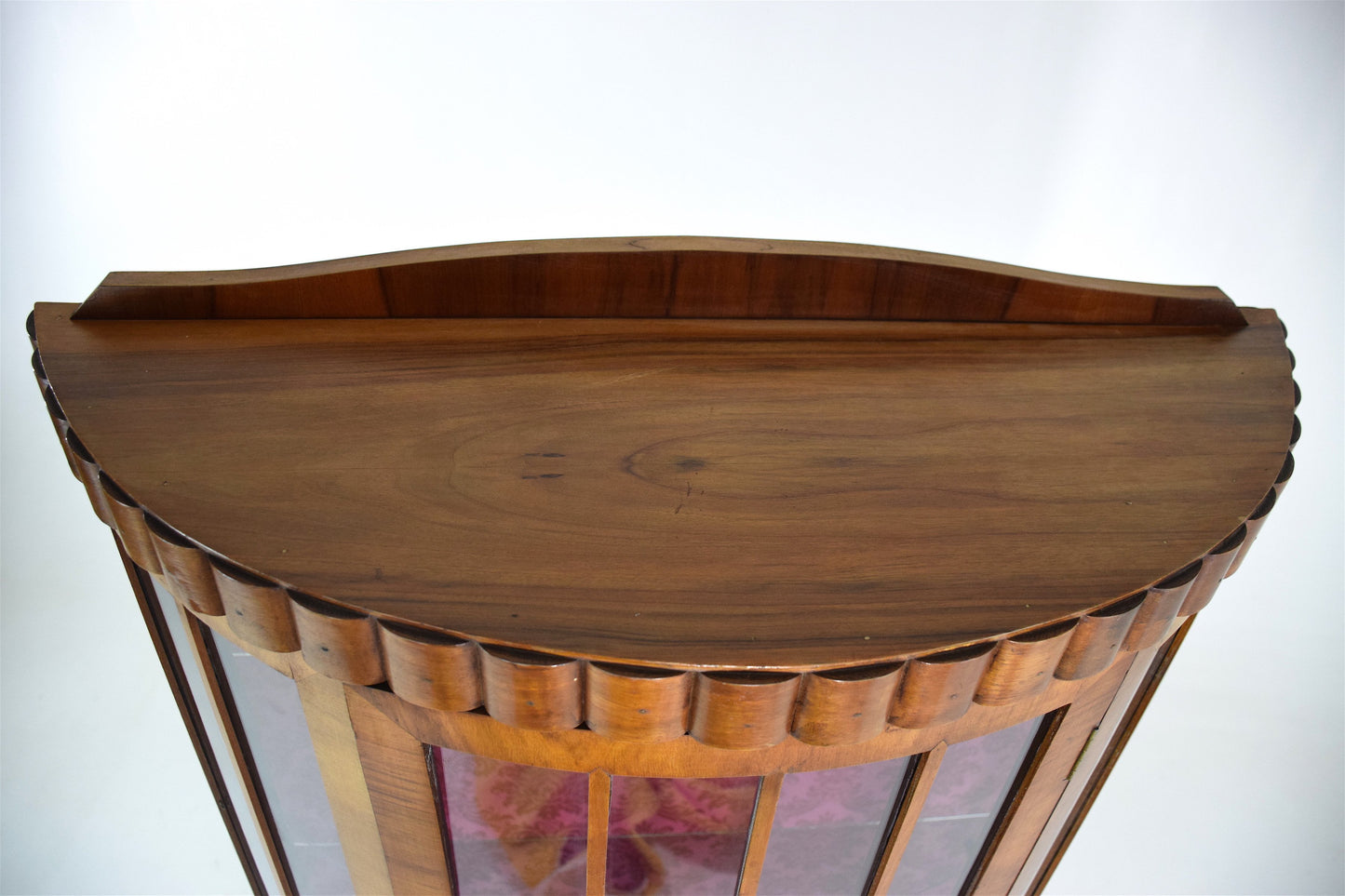 French Vintage Art Deco Circular Display Cabinet or Vitrine - Spirit Gallery