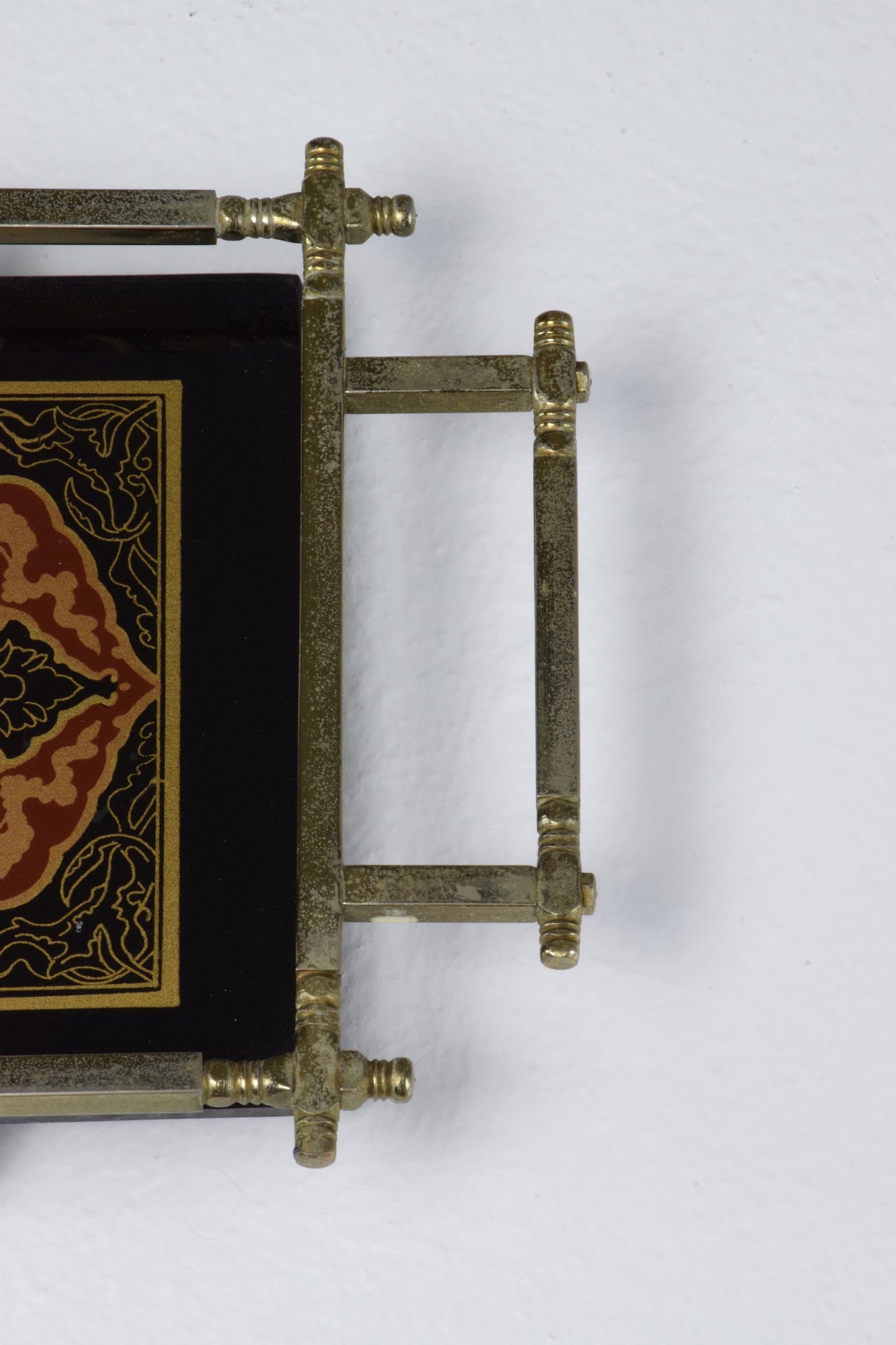 French Vintage Glass and Metal Tray, 1950's - Spirit Gallery