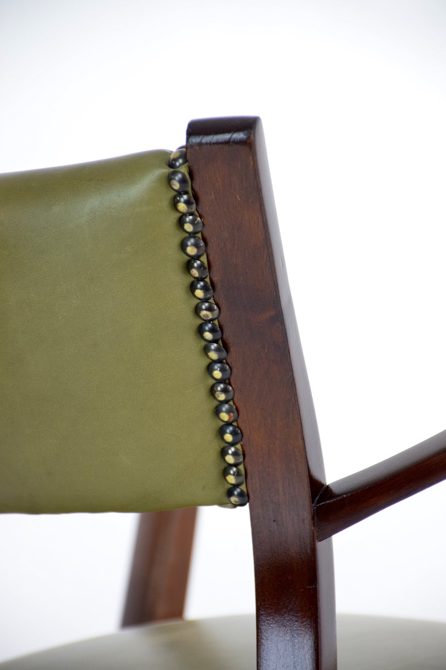 Italian Art Deco Leather Armchairs, Set of Two, 1940s - Spirit Gallery