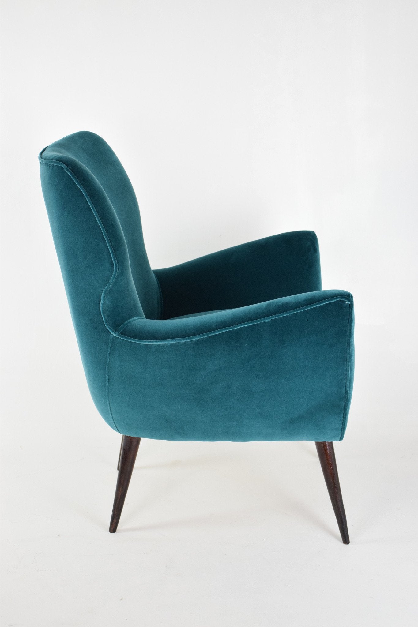 Italian Blue Velvet Armchairs, 1960s, Set of 2 - Spirit Gallery