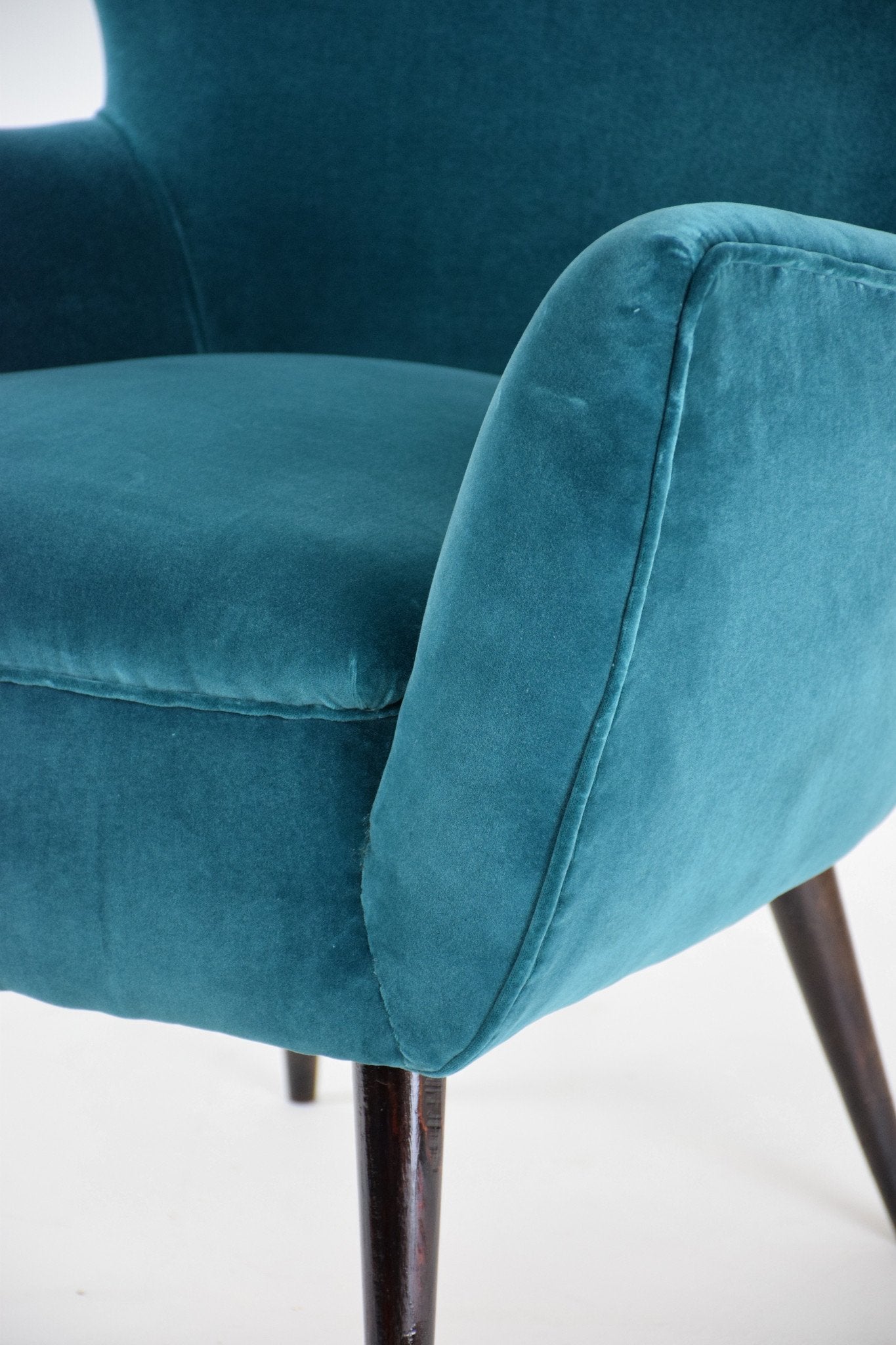 Italian Blue Velvet Armchairs, 1960s, Set of 2 - Spirit Gallery