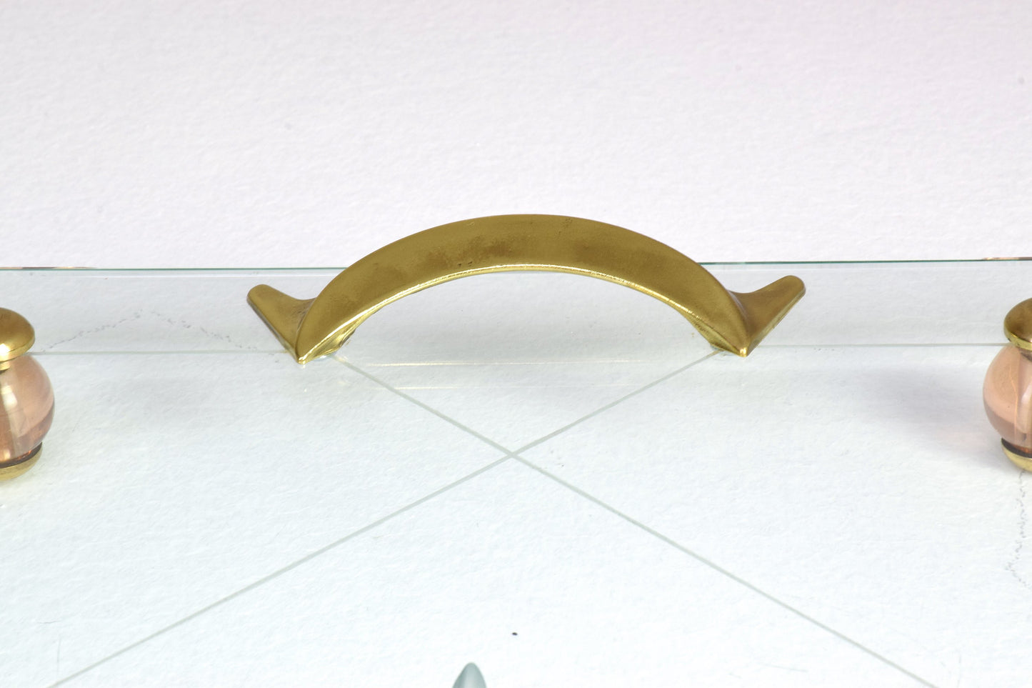 Italian Mid-Century Glass Platter Attributed to Fontana Arte, 1950's - Spirit Gallery