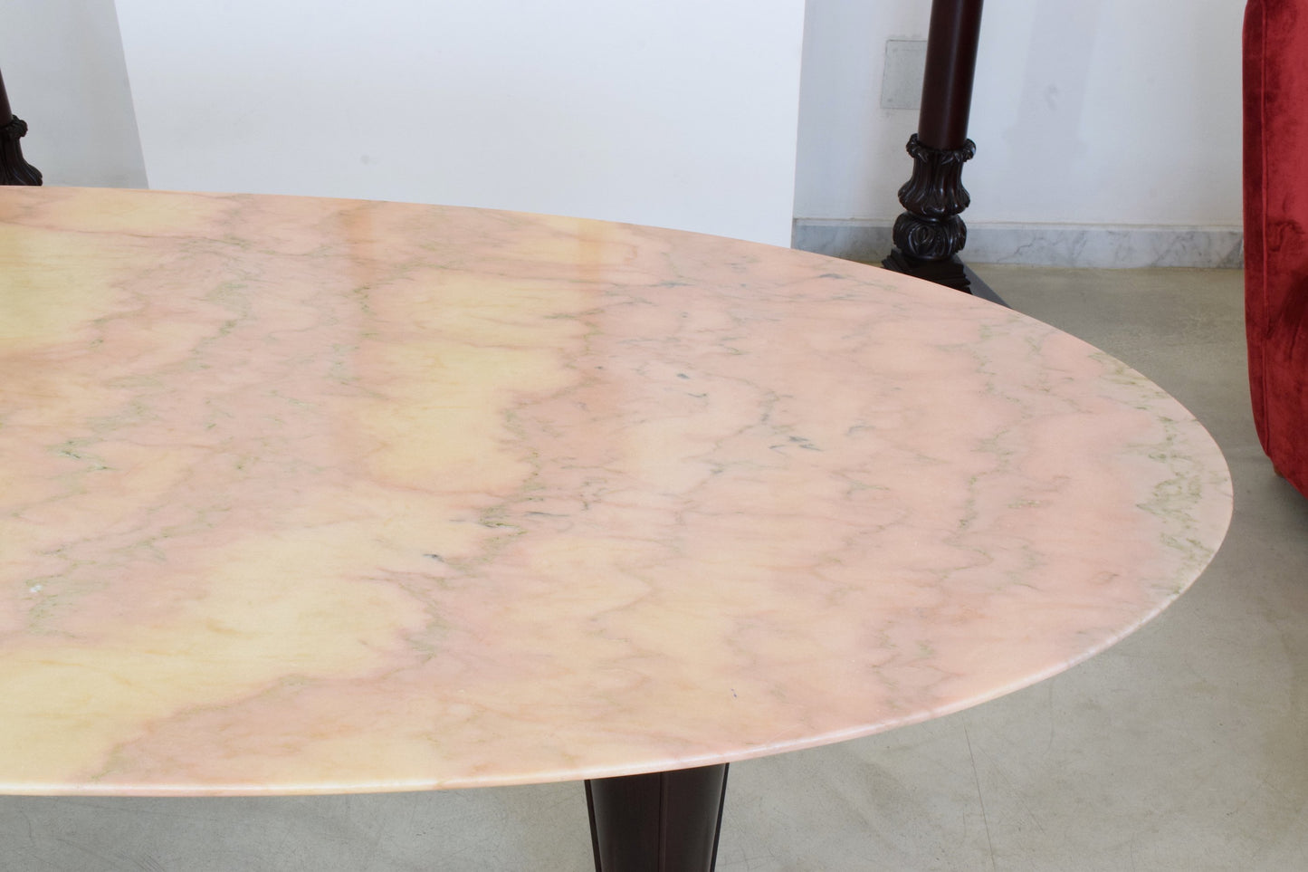 Italian Mid-Century Oval Marble Dining Table, 1950's - Spirit Gallery