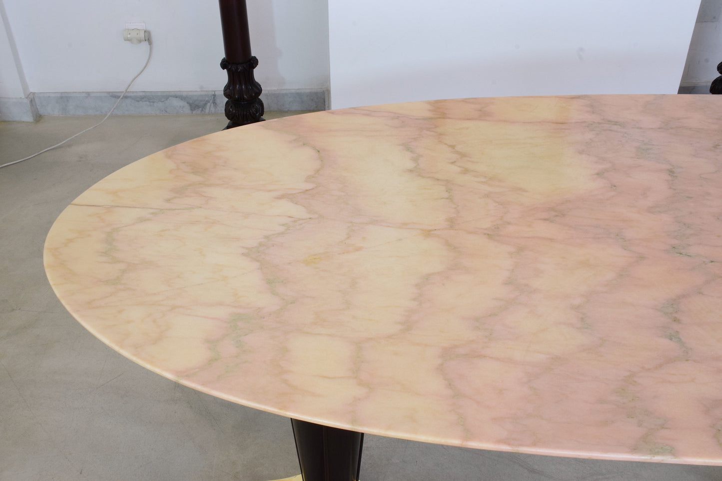 Italian Mid-Century Oval Marble Dining Table, 1950's - Spirit Gallery