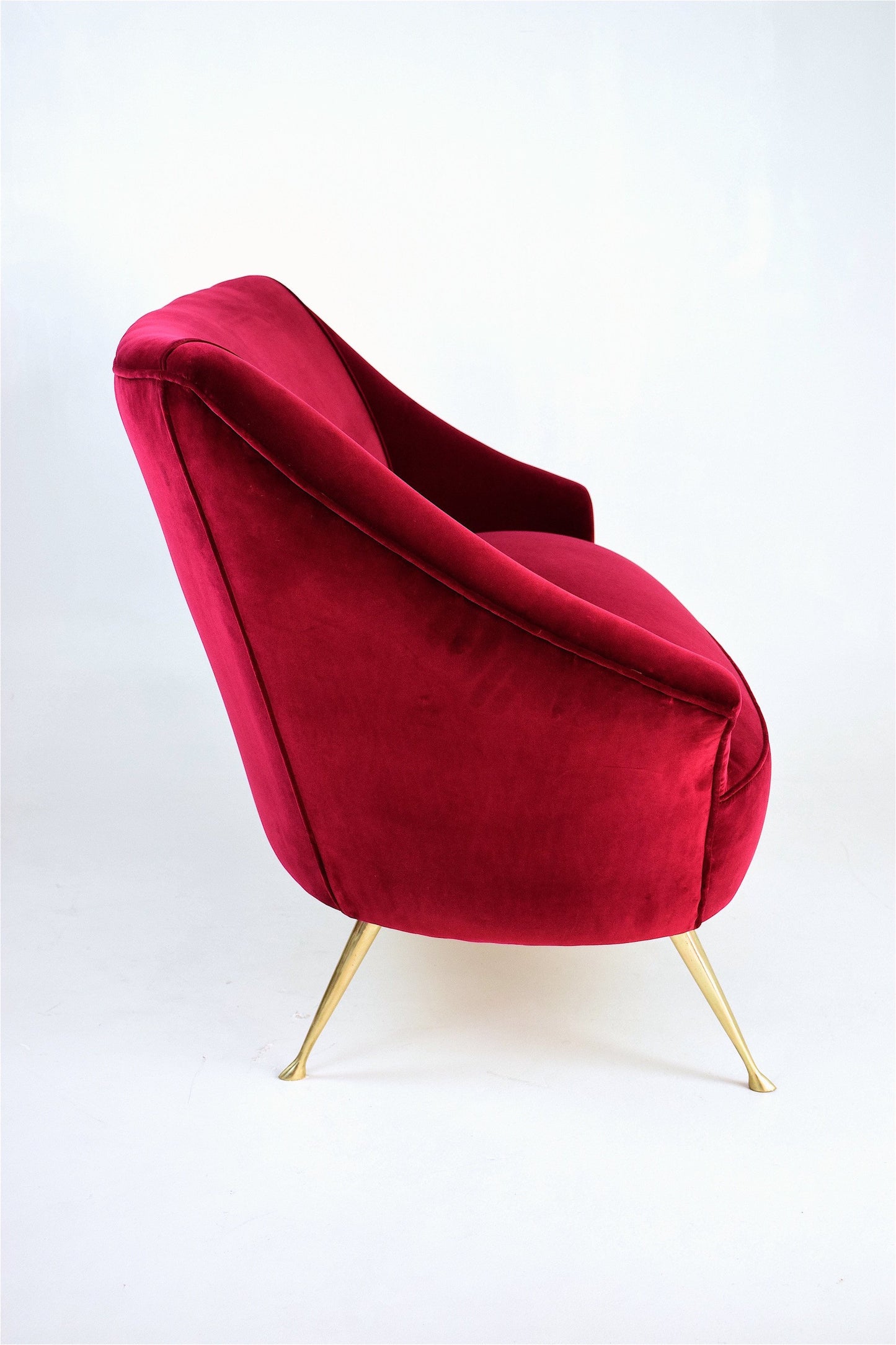 Italian Mid-Century Two-Seater Red Sofa, 1950s - Spirit Gallery