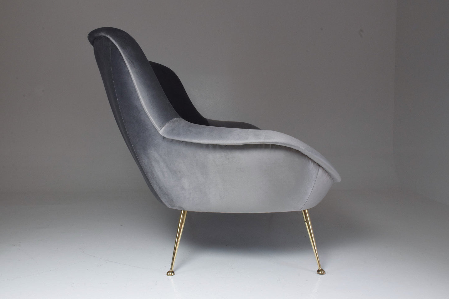 Italian Midcentury Velvet Sofa Set by ISA Bergamo, 1950s - Spirit Gallery