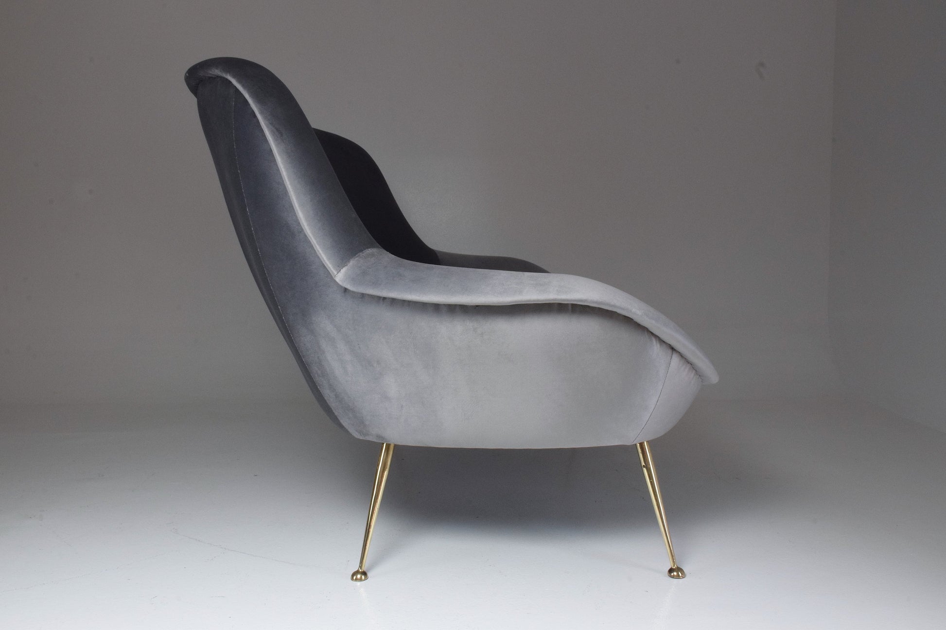 Italian Midcentury Velvet Sofa Set by ISA Bergamo, 1950s - Spirit Gallery