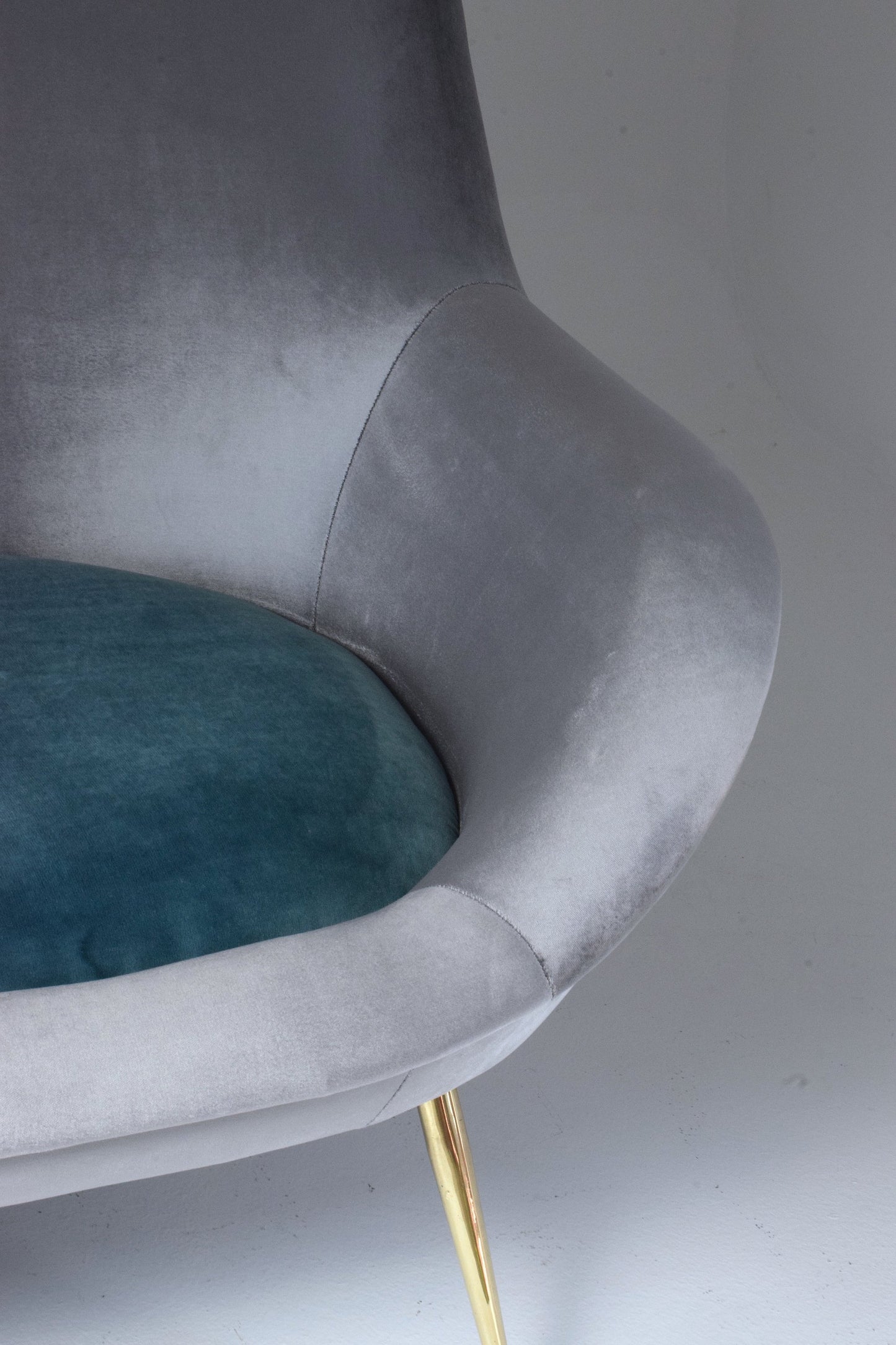 Italian Midcentury Velvet Sofa Set by ISA Bergamo, 1950s - Spirit Gallery