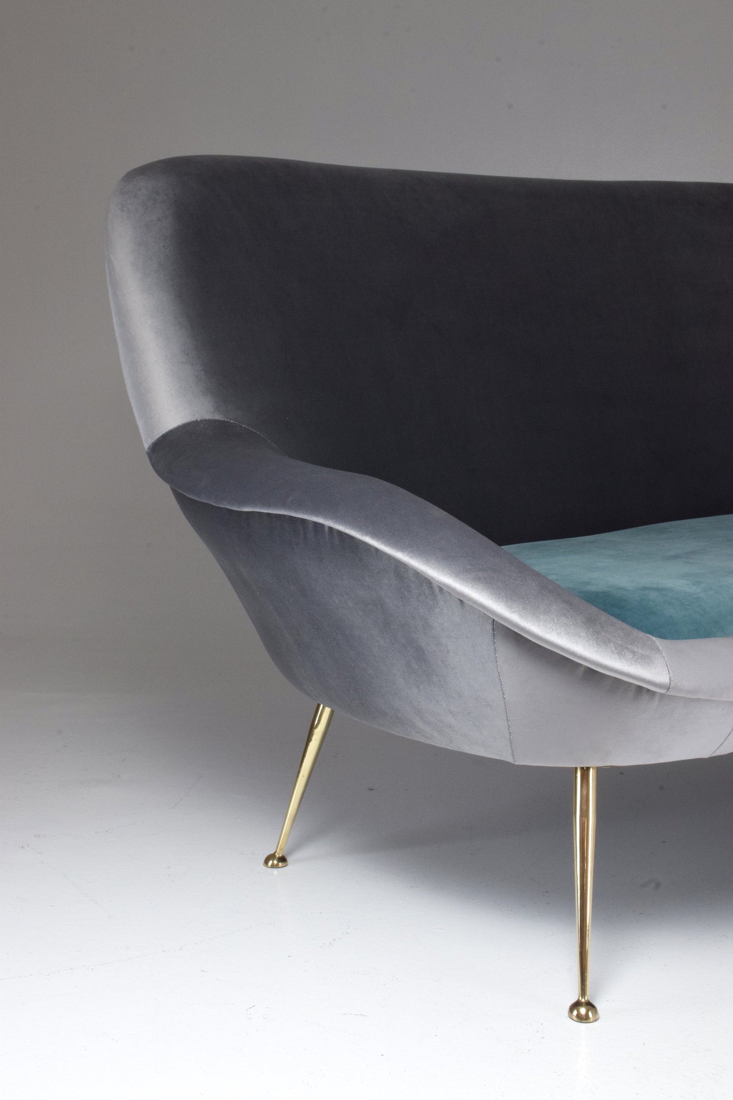 Italian Midcentury Velvet Sofa Set by ISA Bergamo, 1950s - Spirit Gallery