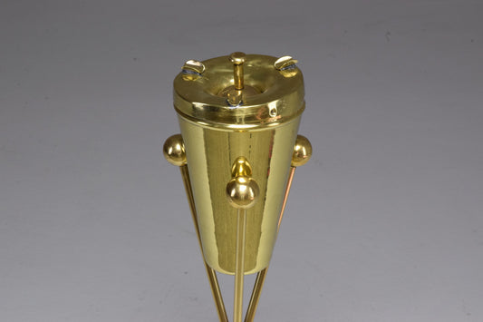 Italian Vintage Mid-Century Brass Standing Ashtray, 1950's - Spirit Gallery