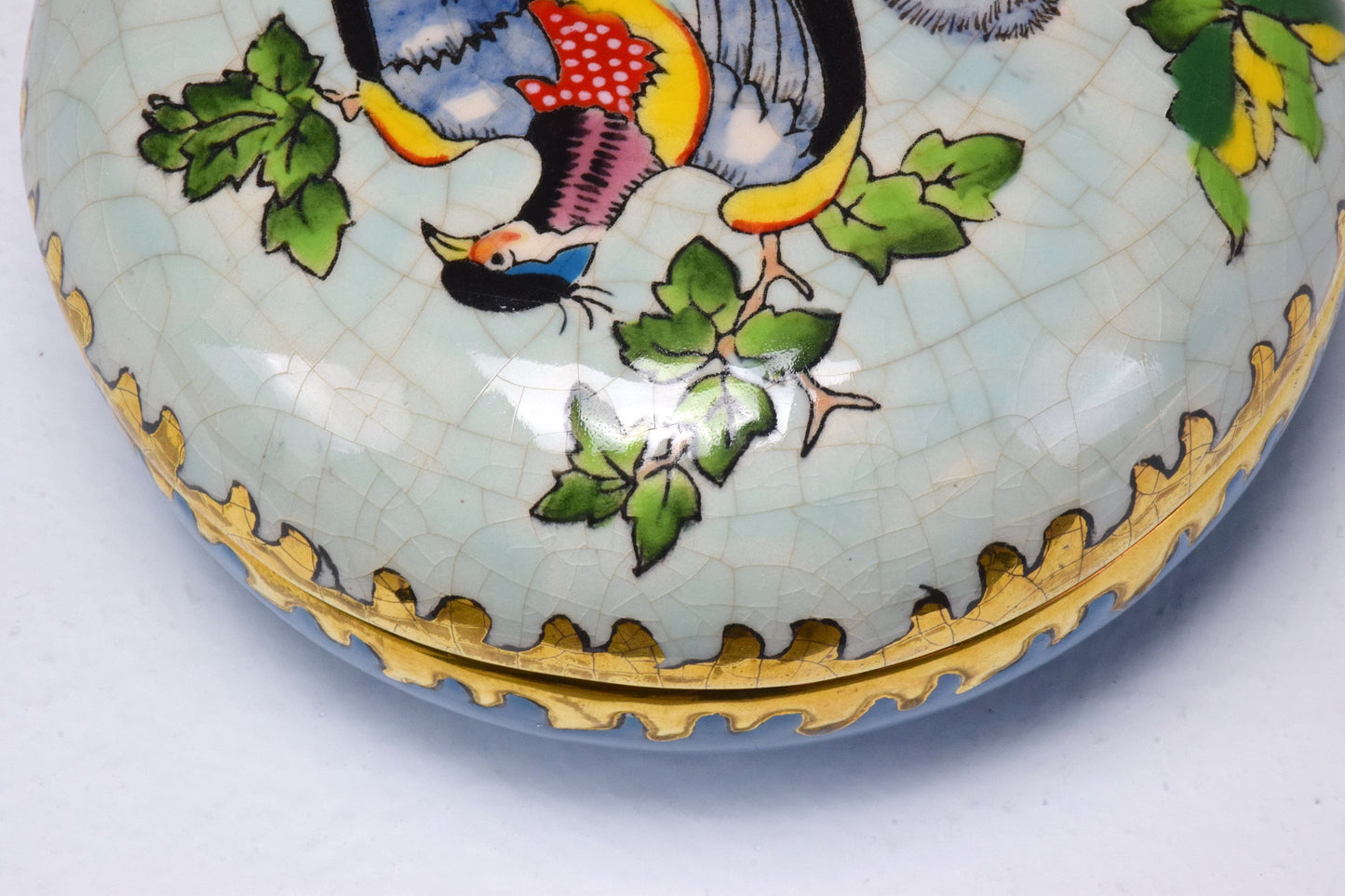 Pair of 20th Century French Trinket or Jewelery Longwy Boxes - Spirit Gallery