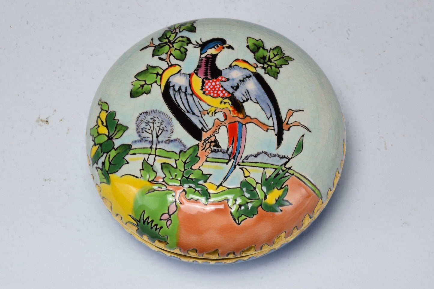 Pair of 20th Century French Trinket or Jewelery Longwy Boxes - Spirit Gallery