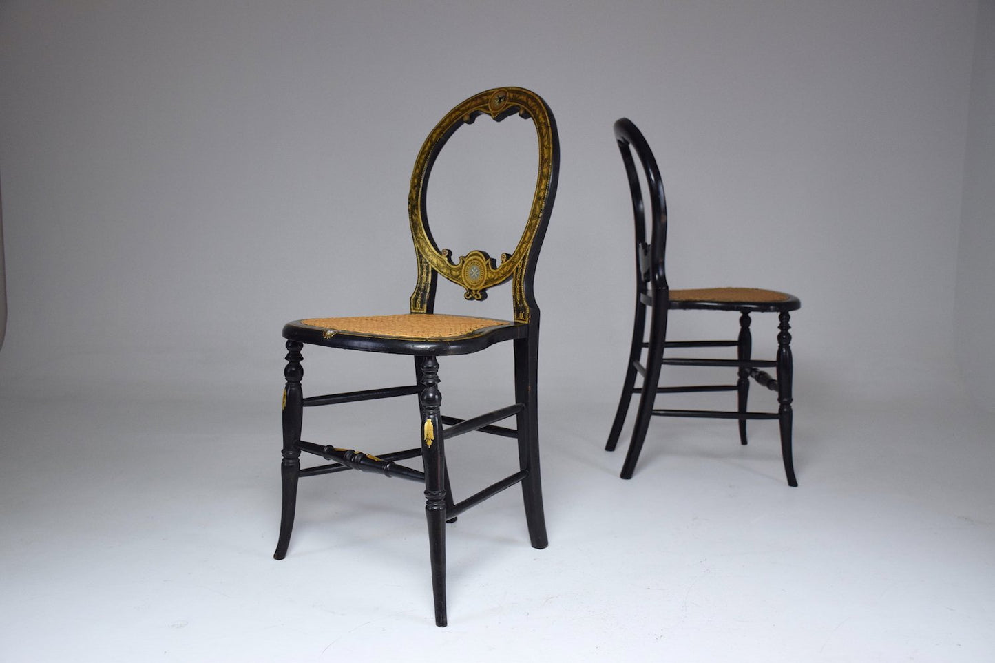 Pair of French 19th Century Napoleon III chairs - Spirit Gallery