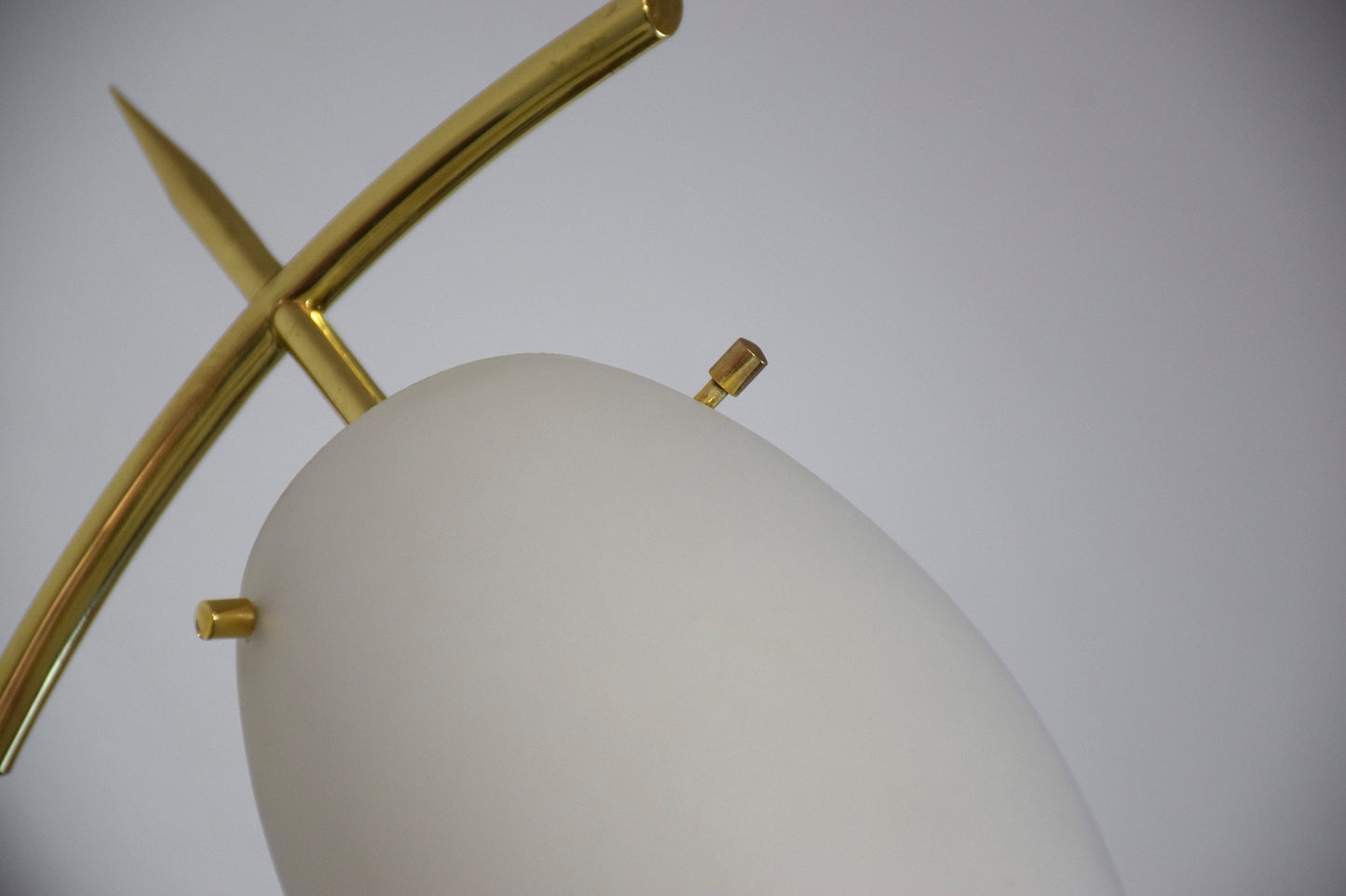 Pair of French Midcentury Brass Wall Lights Attributed to Arlus, 1950s - Spirit Gallery