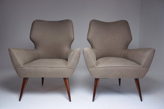 Pair of Italian Mid-Century Armchairs, 1950's - Spirit Gallery